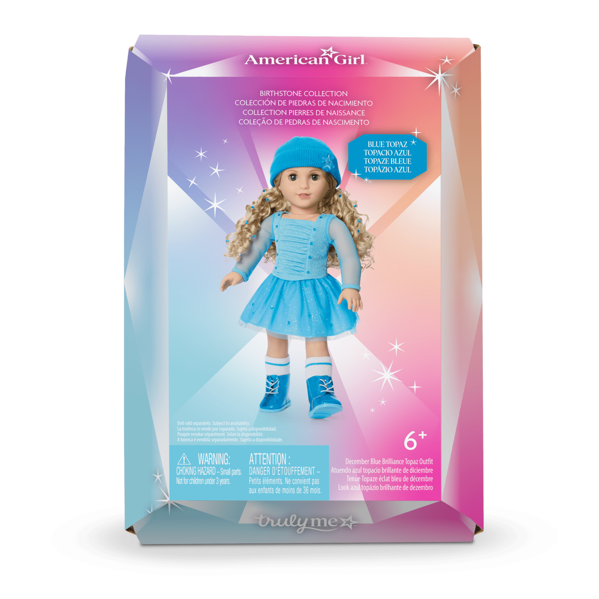 December Blue Brilliance Topaz Outfit for 18-inch Dolls