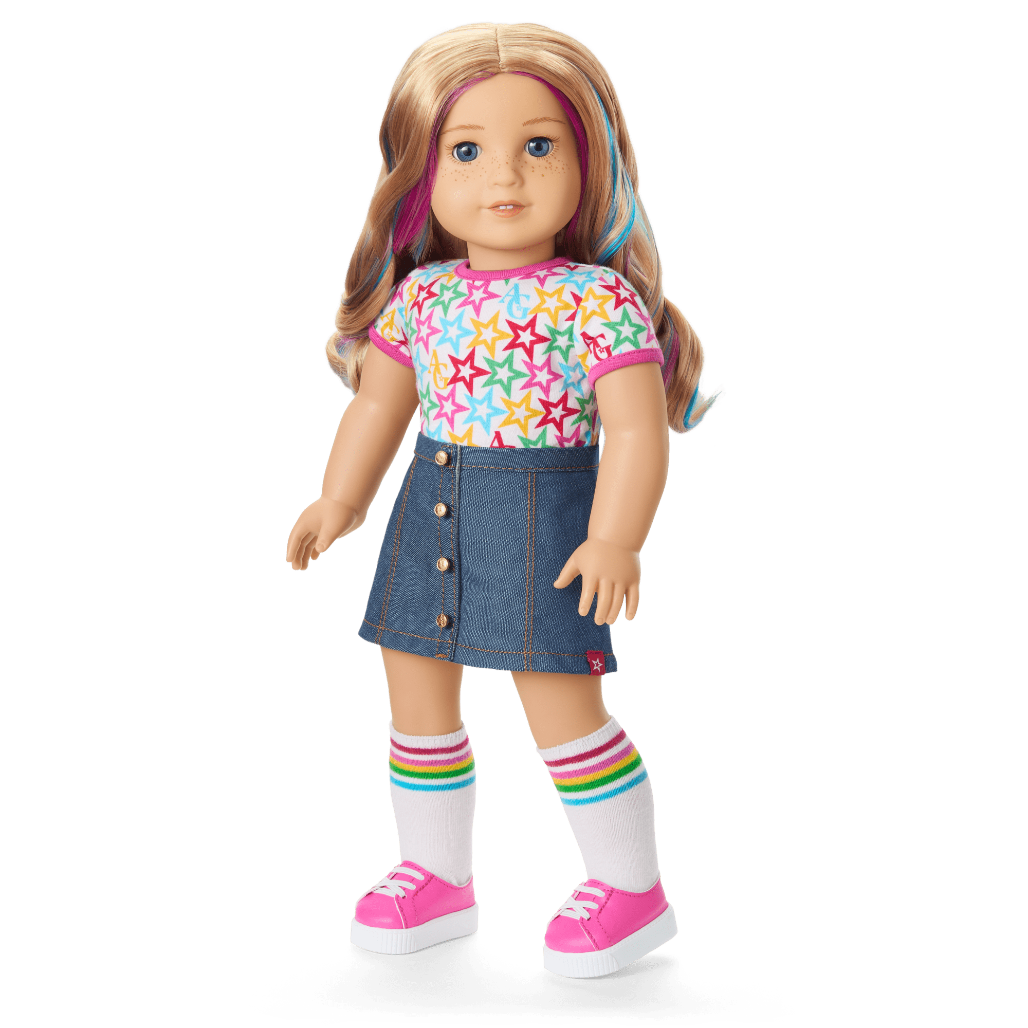 Truly Me™ 18-inch Doll #110 with wavy blonde hair