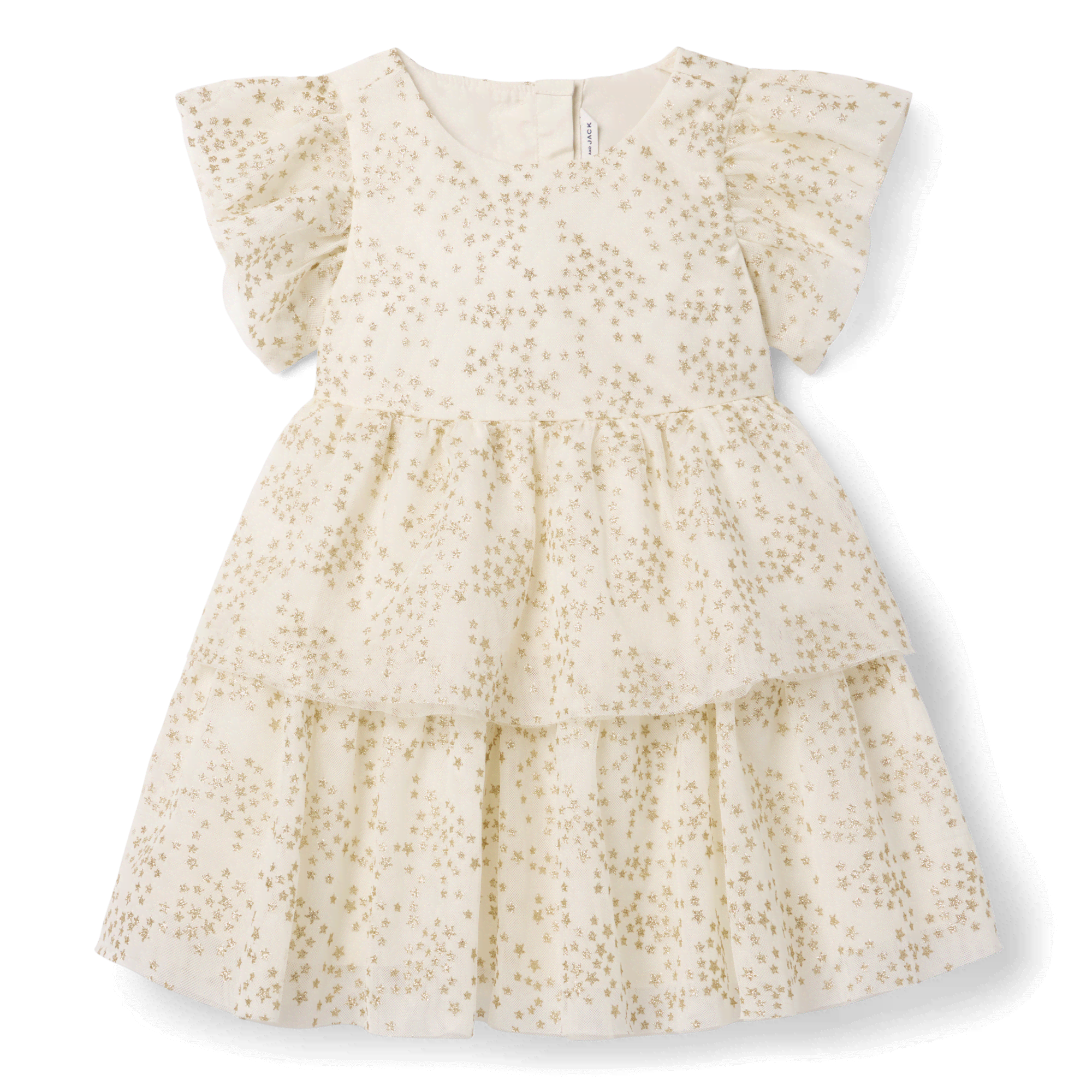 American Girl® x Janie and Jack Sparkly Cream Celebration Dress for Little Girls &