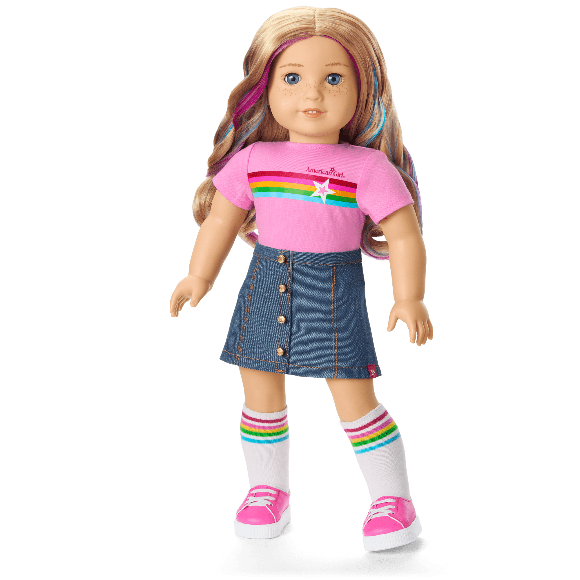 Truly Me™ 18-inch Doll #110 with wavy blonde hair