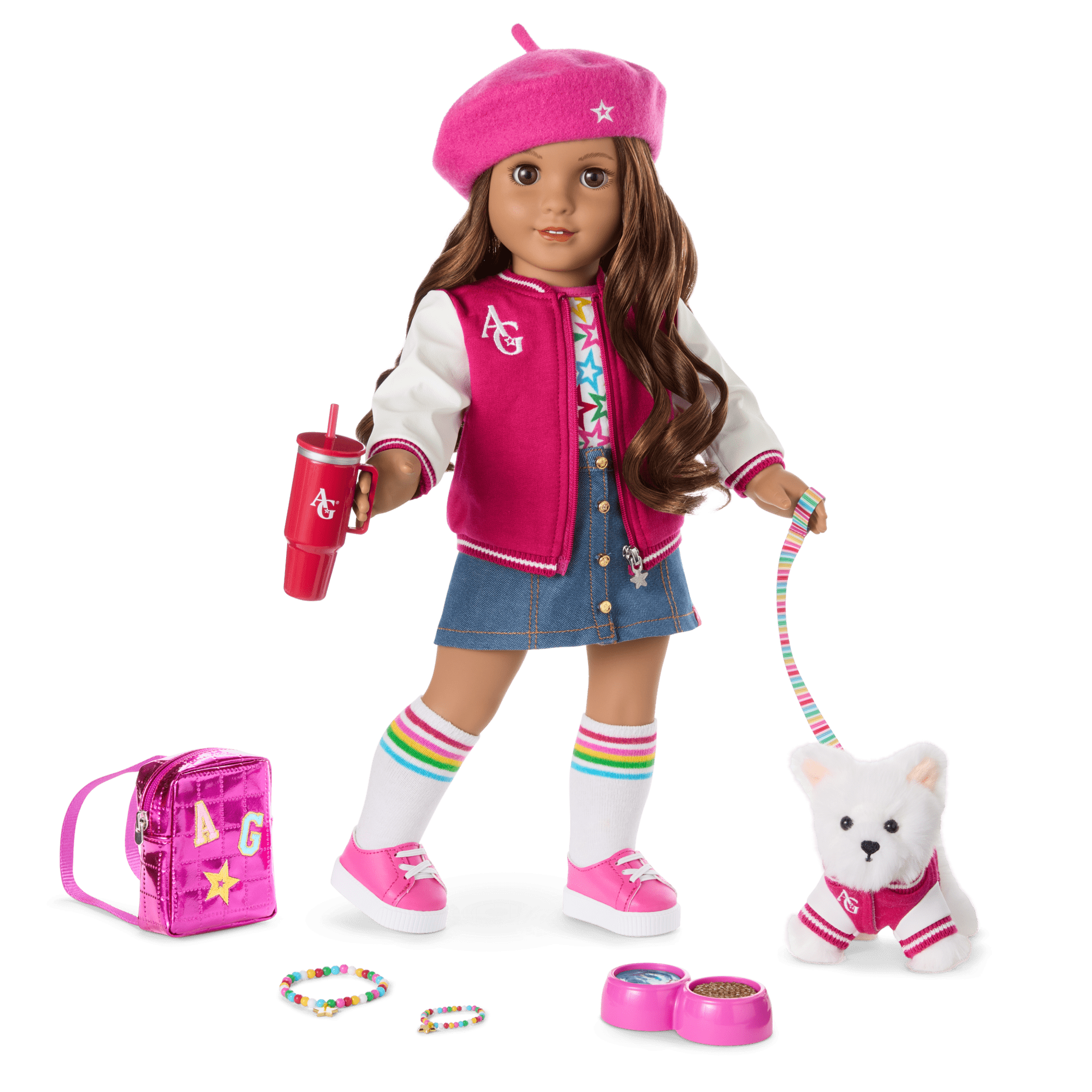 Truly Me™ 18-inch Doll #117 with wavy dark-brown hair