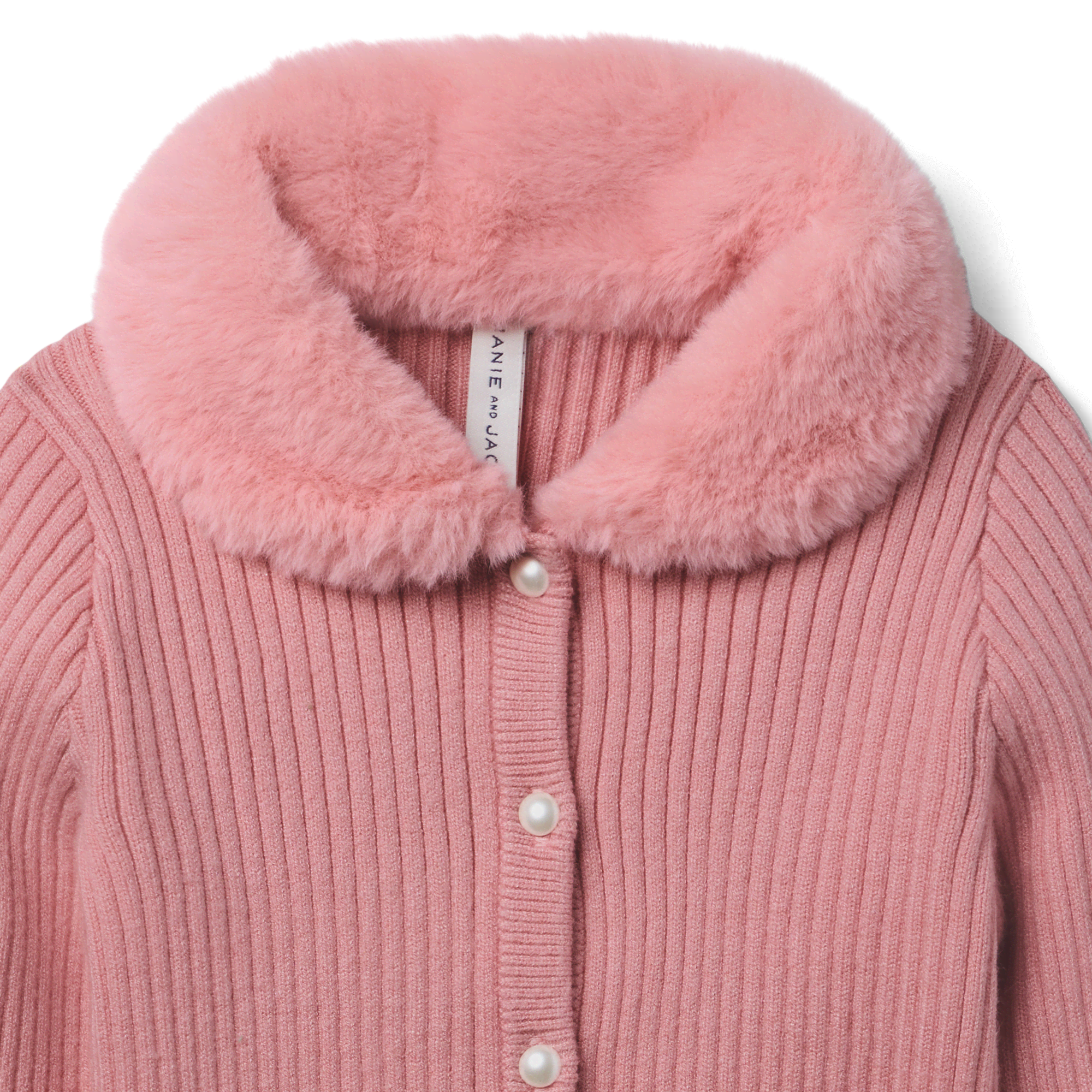 American Girl® x Janie and Jack Rosy Ribbed Cardigan for Girls