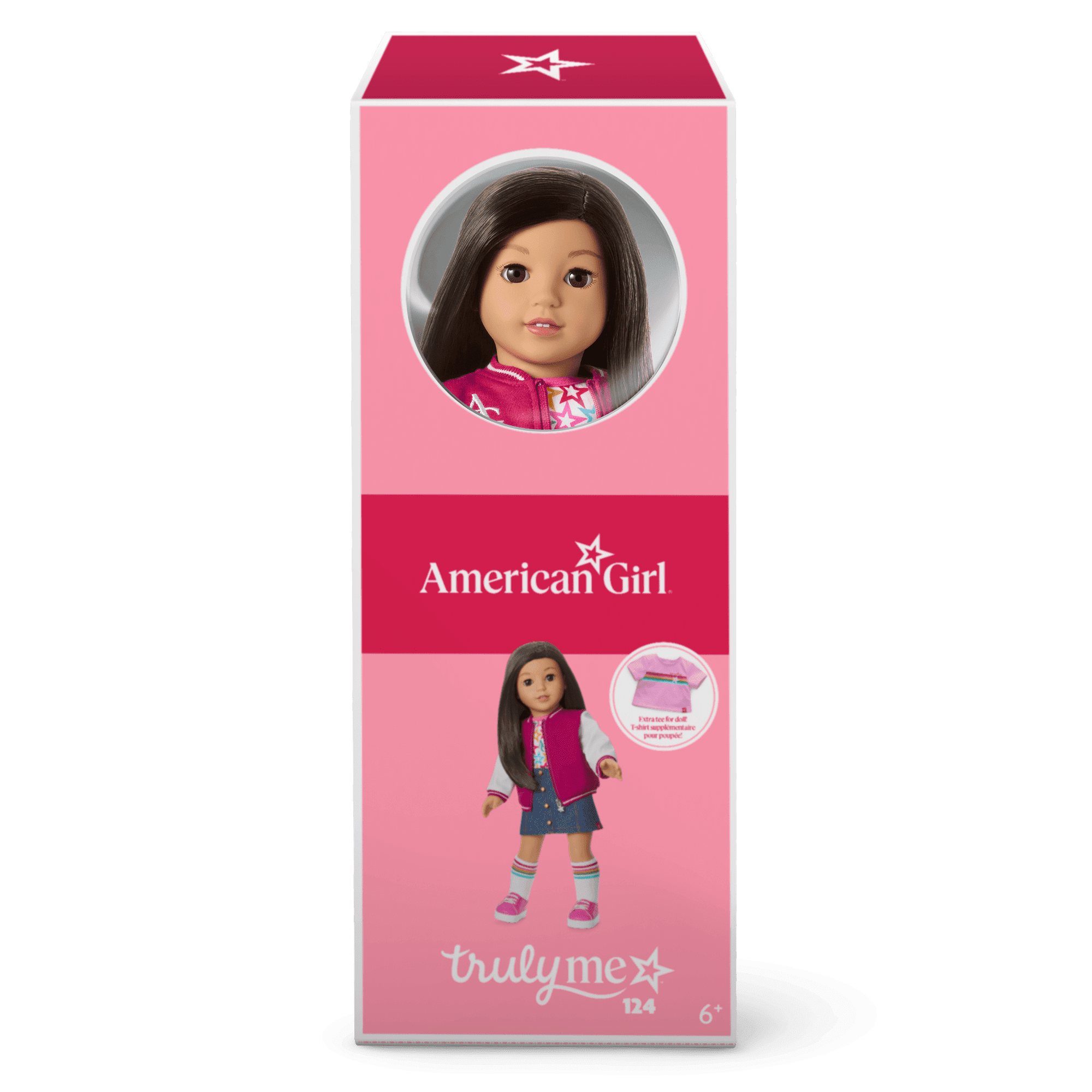 Truly Me™ 18-inch Doll #124 with straight black-brown hair