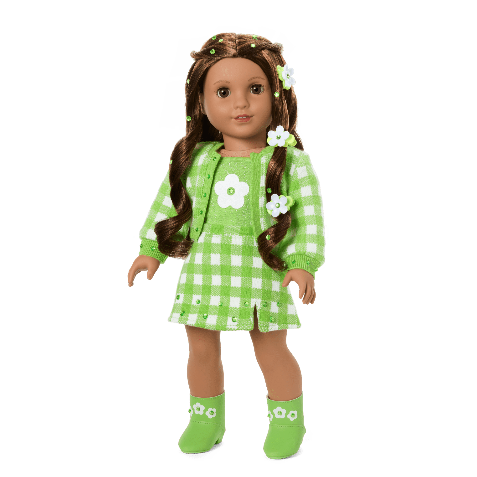 August Peridot Glow Outfit for 18-inch Dolls