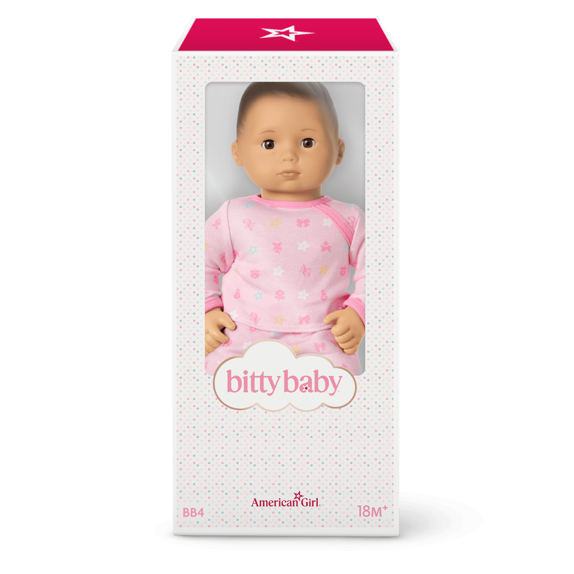 Bitty Baby® Doll #4 with black hair in Pastel Pink