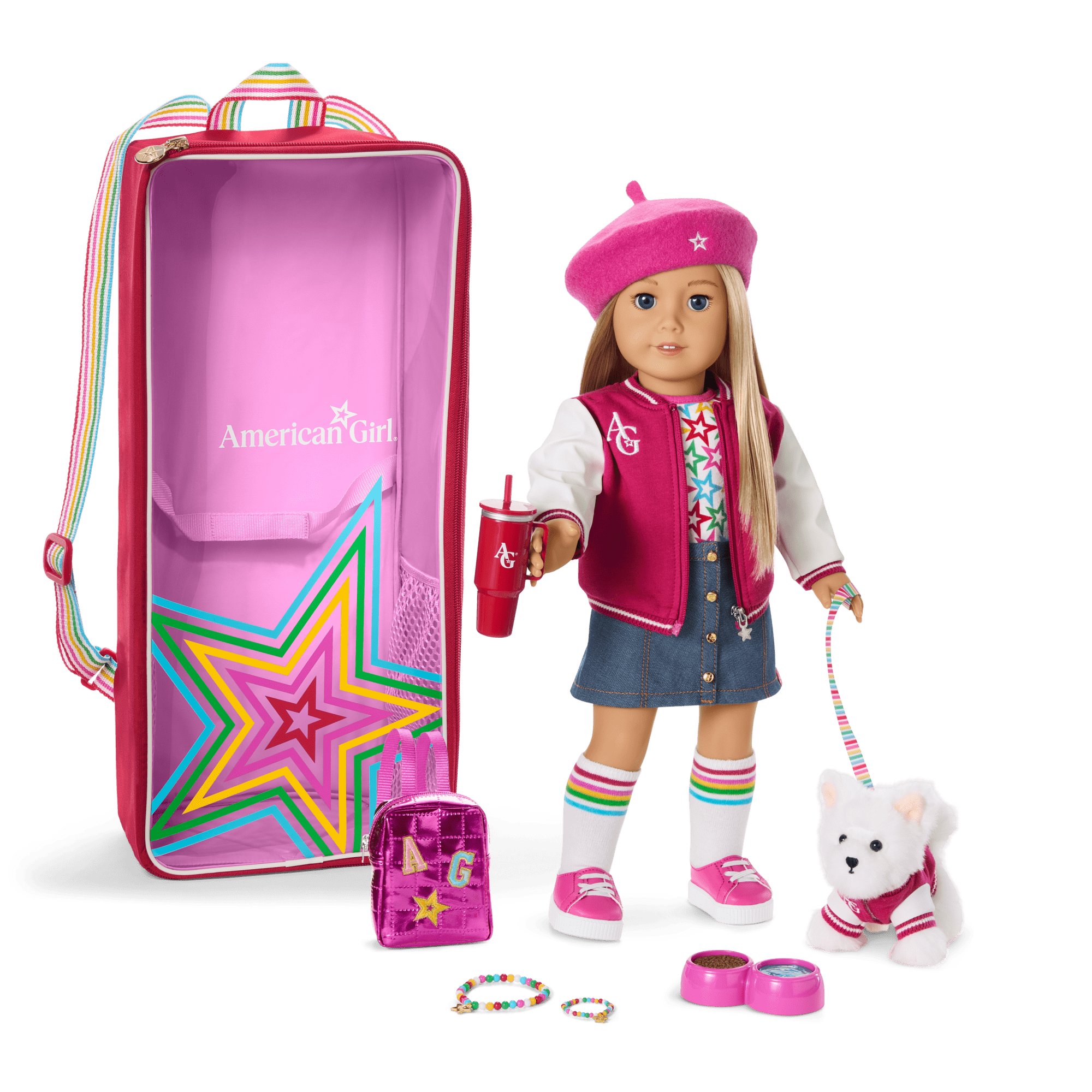 Truly Me™ 18-inch Doll #100, Accessories, Puppy & Doll Carrier