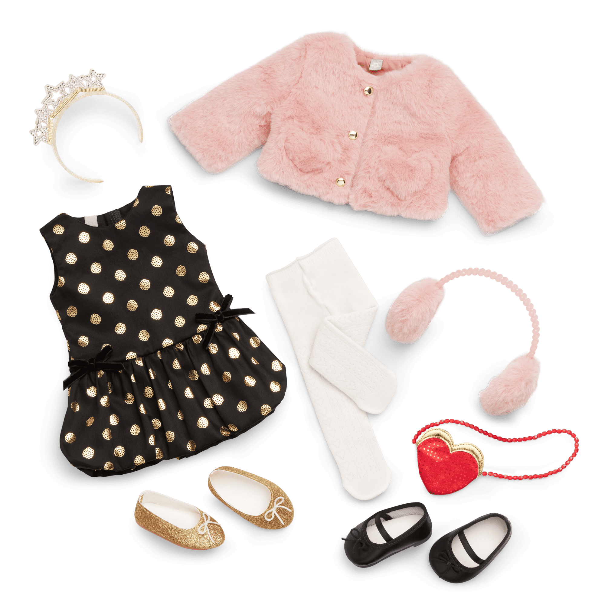 American Girl® x J.Crew Bubble-Skirt Party Outfit, Jacket & Accessories Bundle for 18-inch Dolls