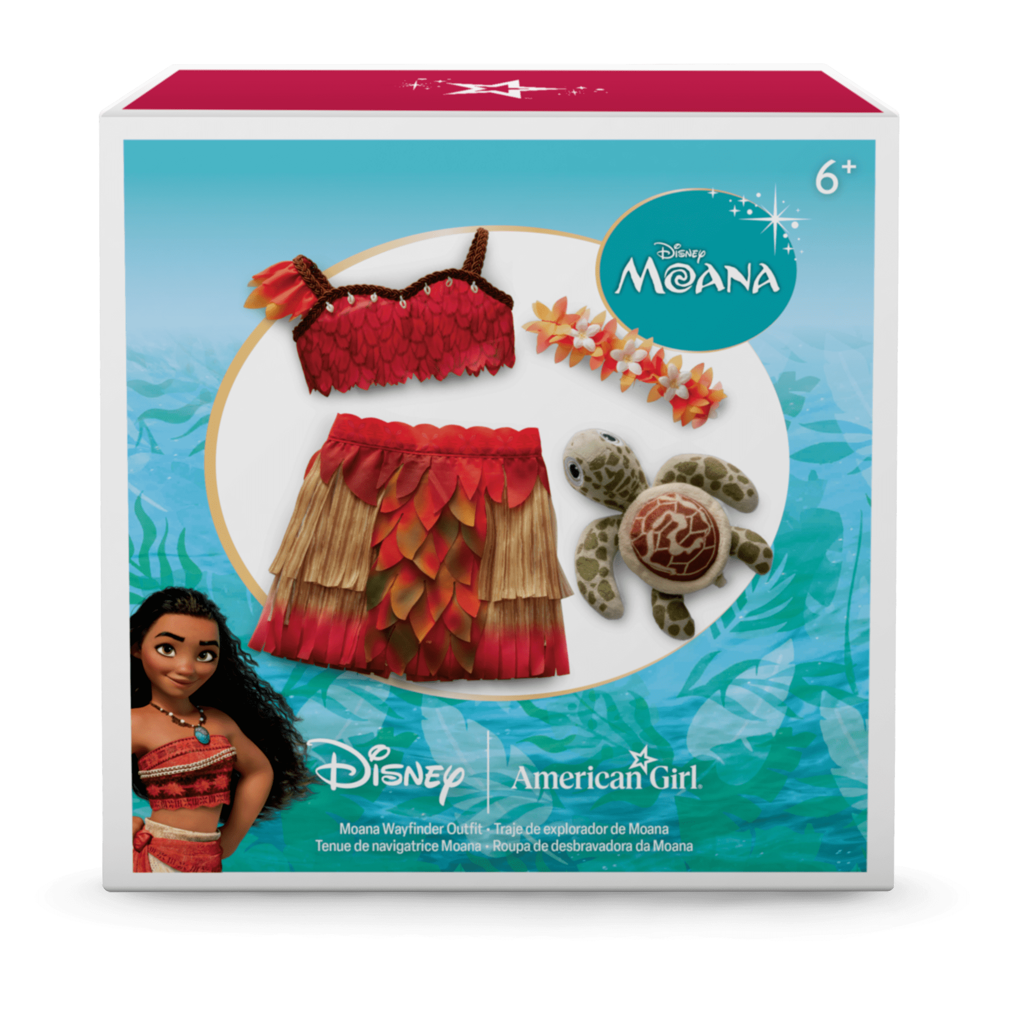 Disney Moana Wayfinder Outfit & Sea Turtle Plush for 18-inch Dolls by American Girl®