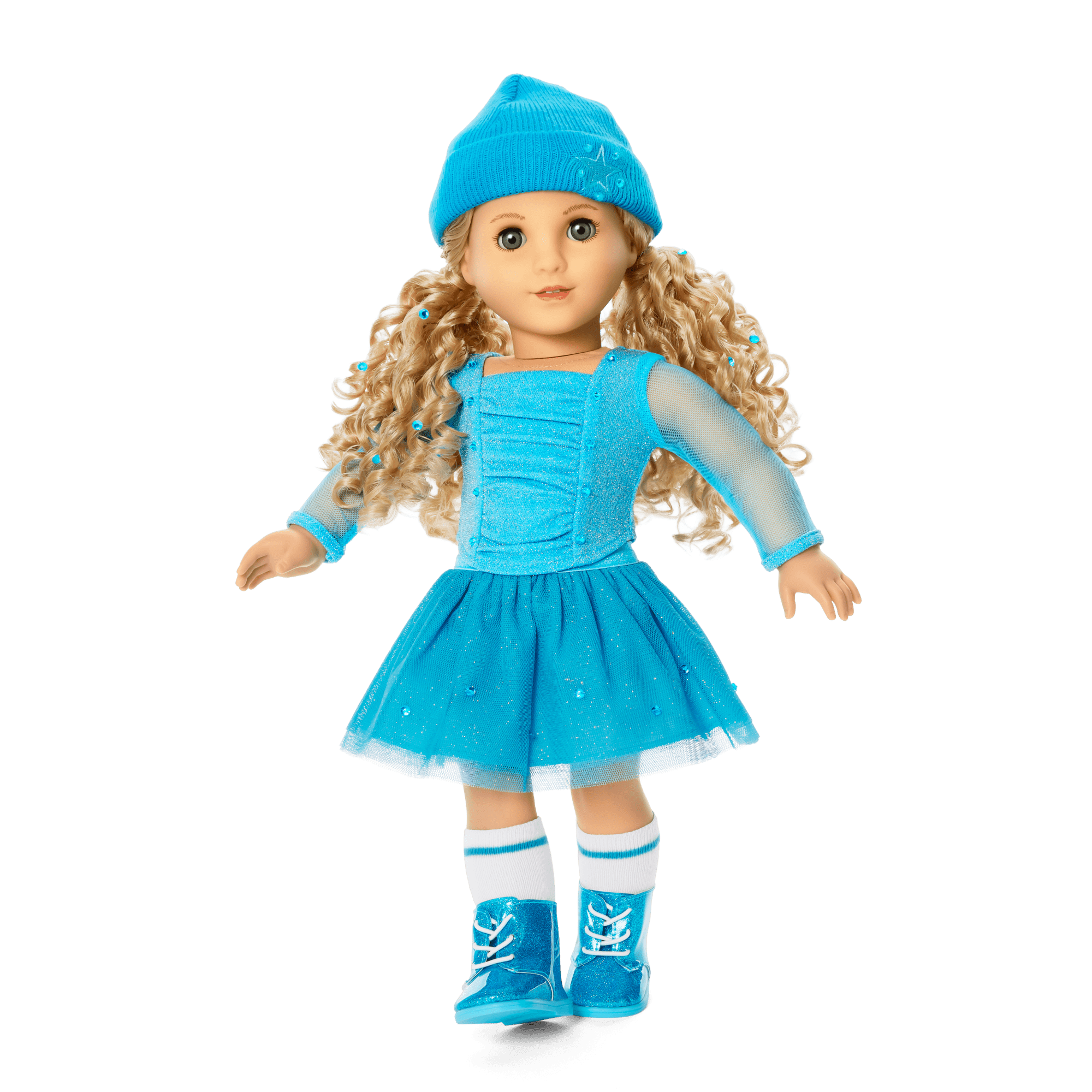 December Blue Brilliance Topaz Outfit for 18-inch Dolls