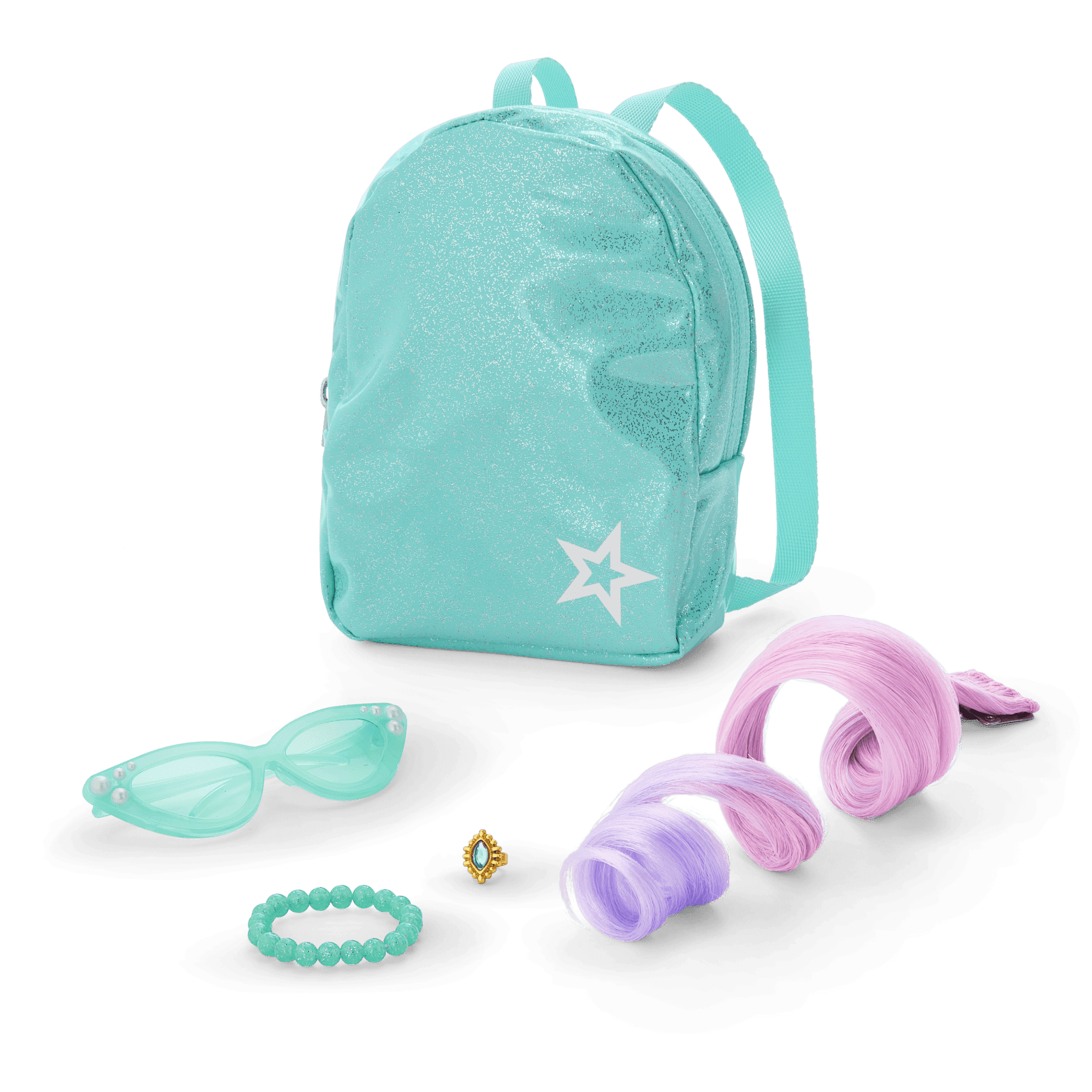 american girl mini backpack Girl Doll Carrier for 14.5-inch Dolls A berry Shimmering Sea Turtle Backpack &