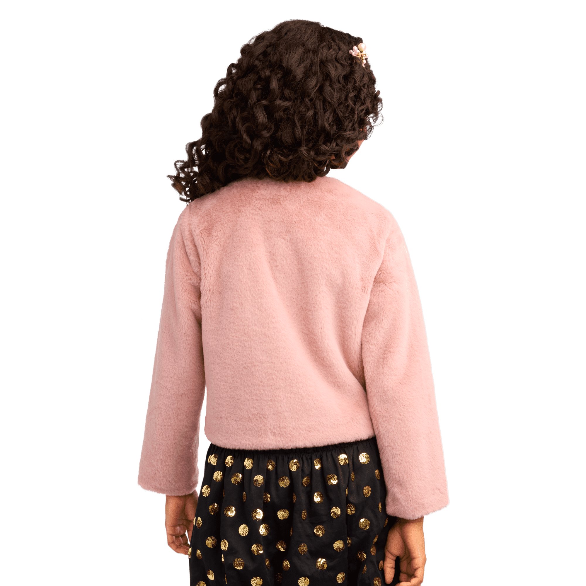 American Girl® x J.Crew Pink Faux-Fur Jacket for Girls