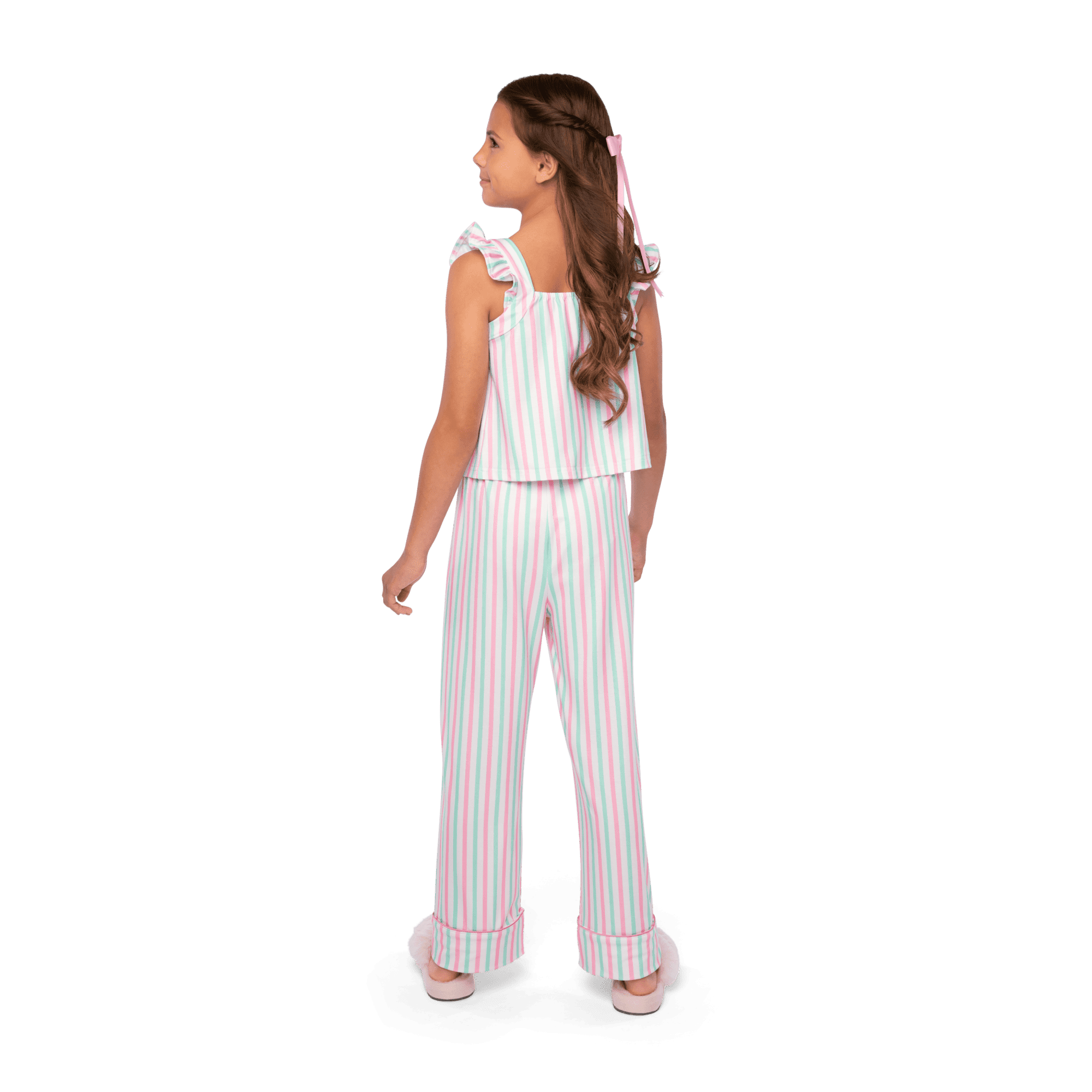 Raquel’s™ Coastal Stripes Pajamas for Girls & 18-inch Dolls