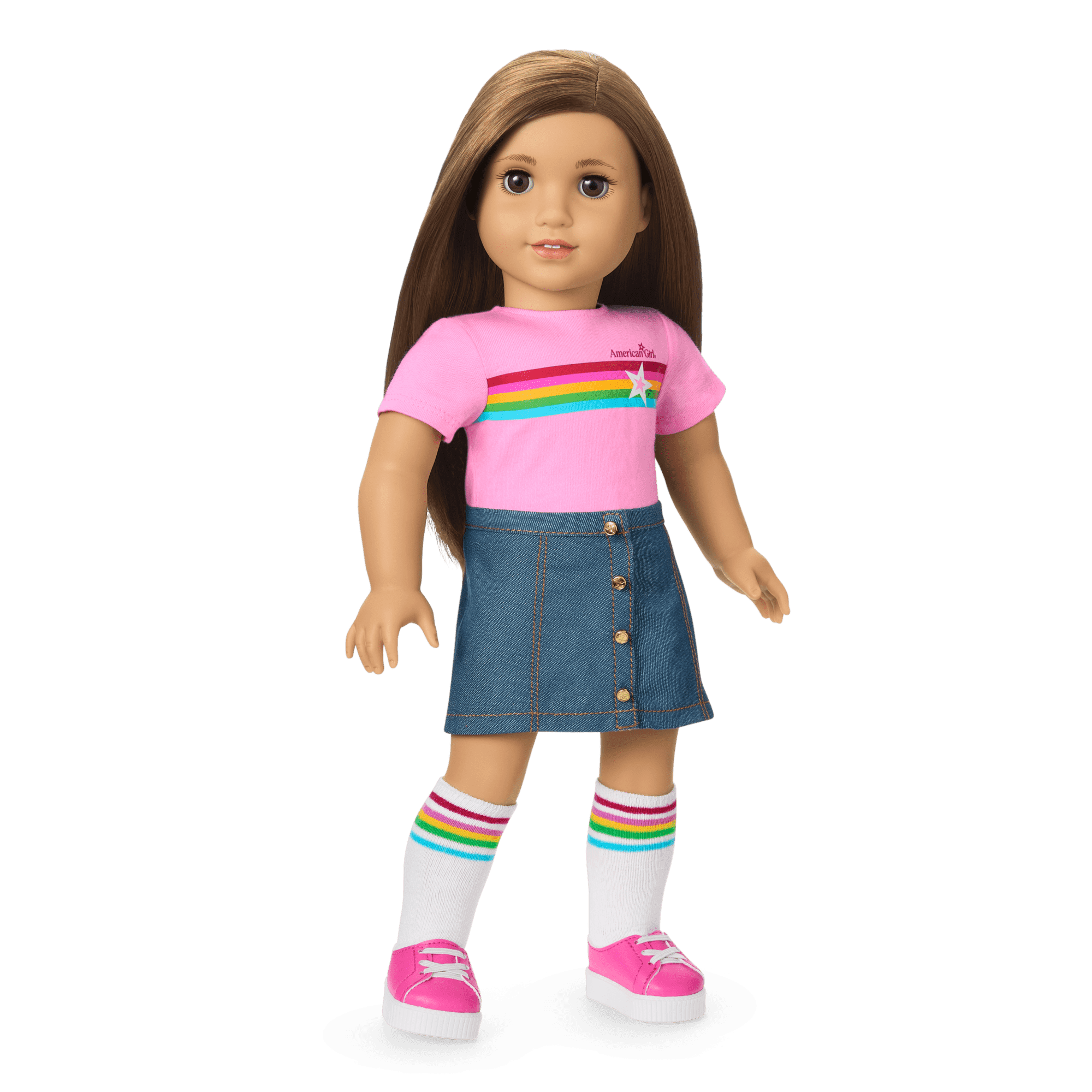 Truly Me™ 18-inch Doll #107 with straight brown hair