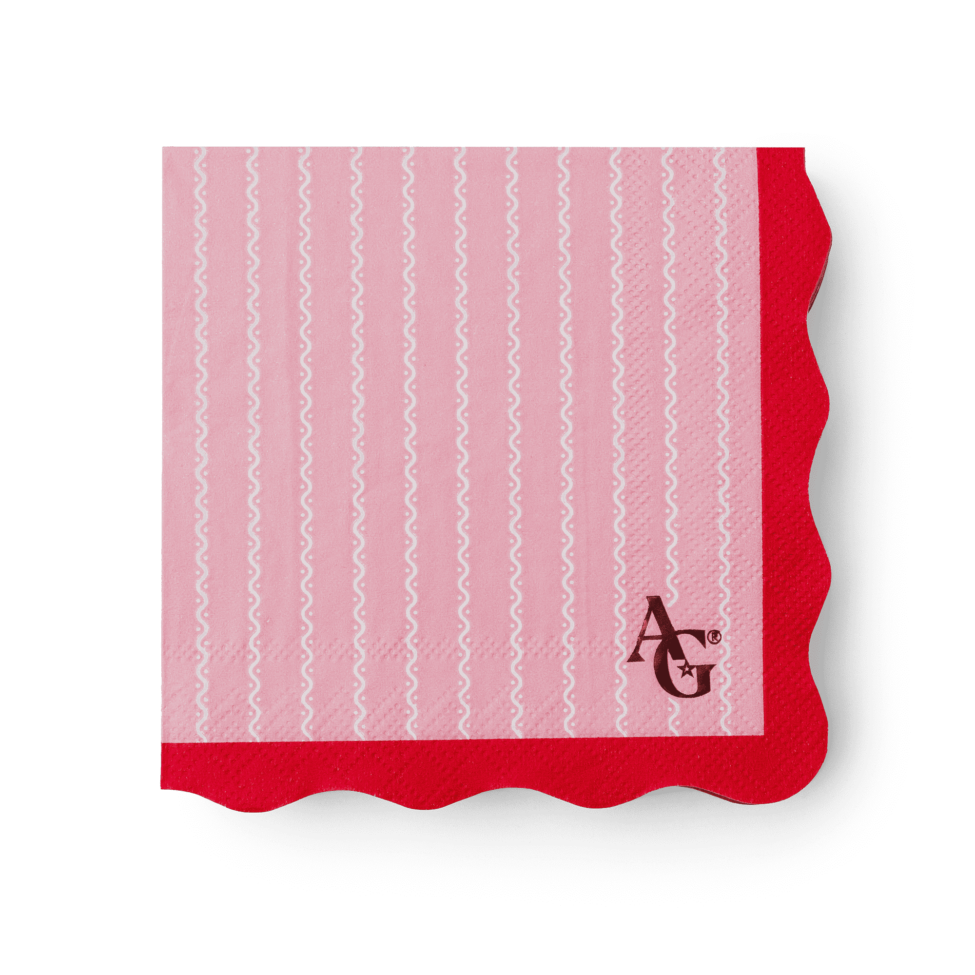 American Girl™ x Bonjour Fête Pink Pinstripe Small Napkins (Set of 20)