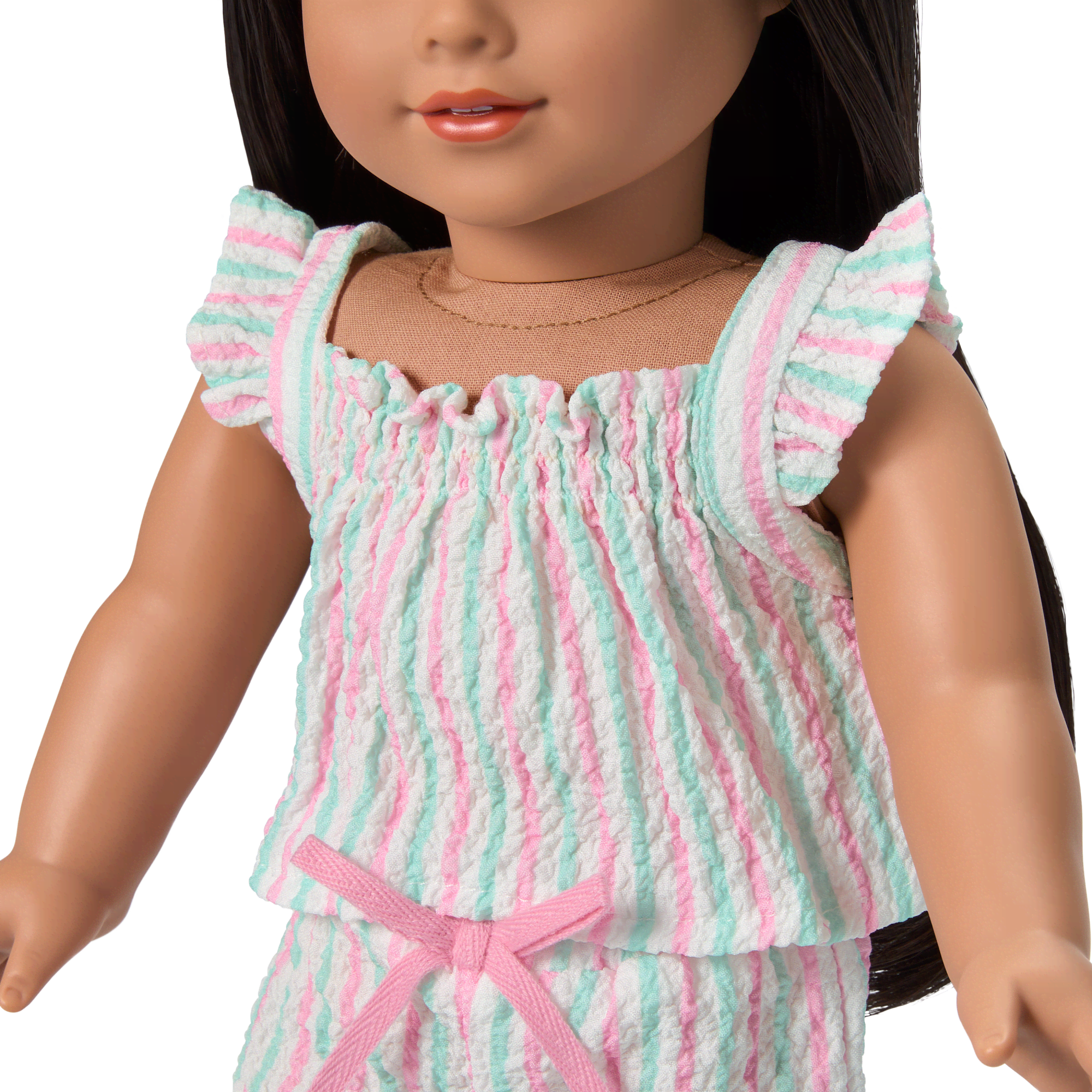 Raquel's™ Coastal Stripes Pajamas for 18-inch Dolls (Girl of the Year™ 2026)