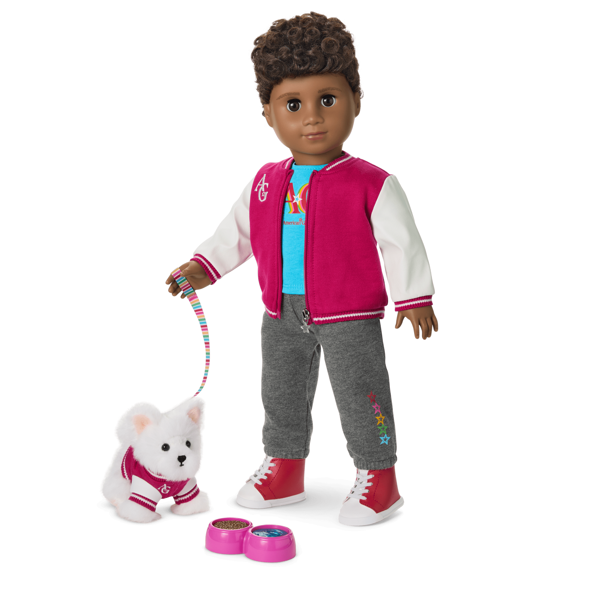 Truly Me™ 18-inch Doll #113 with curly dark-brown hair| American Girl®