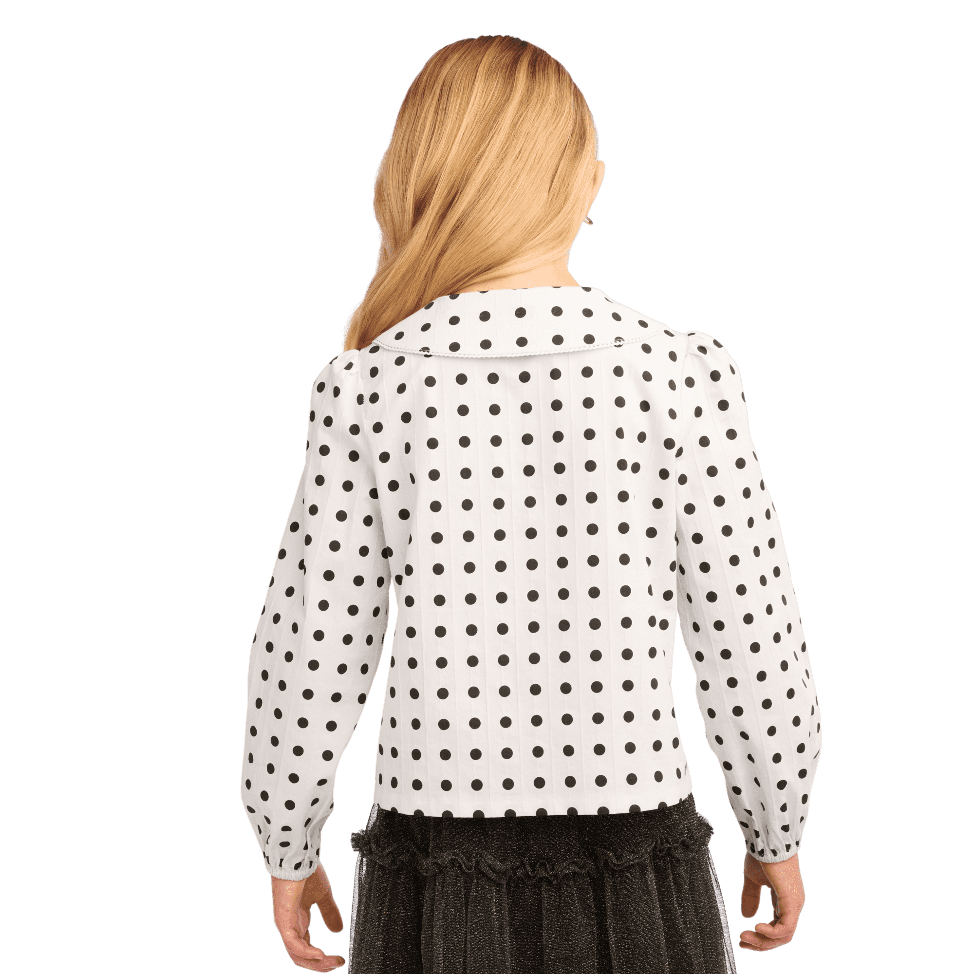 American Girl® x J.Crew Puff-Sleeve Polka-Dot Top for Girls