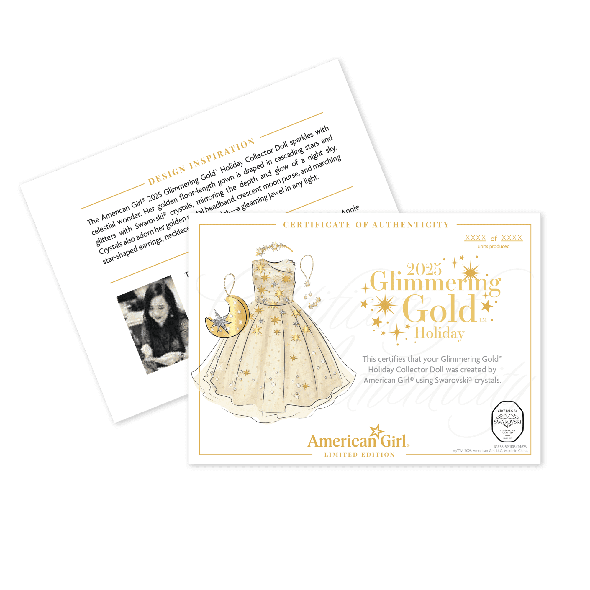 American Girl® 2025 Glimmering Gold™ Holiday Collector Doll