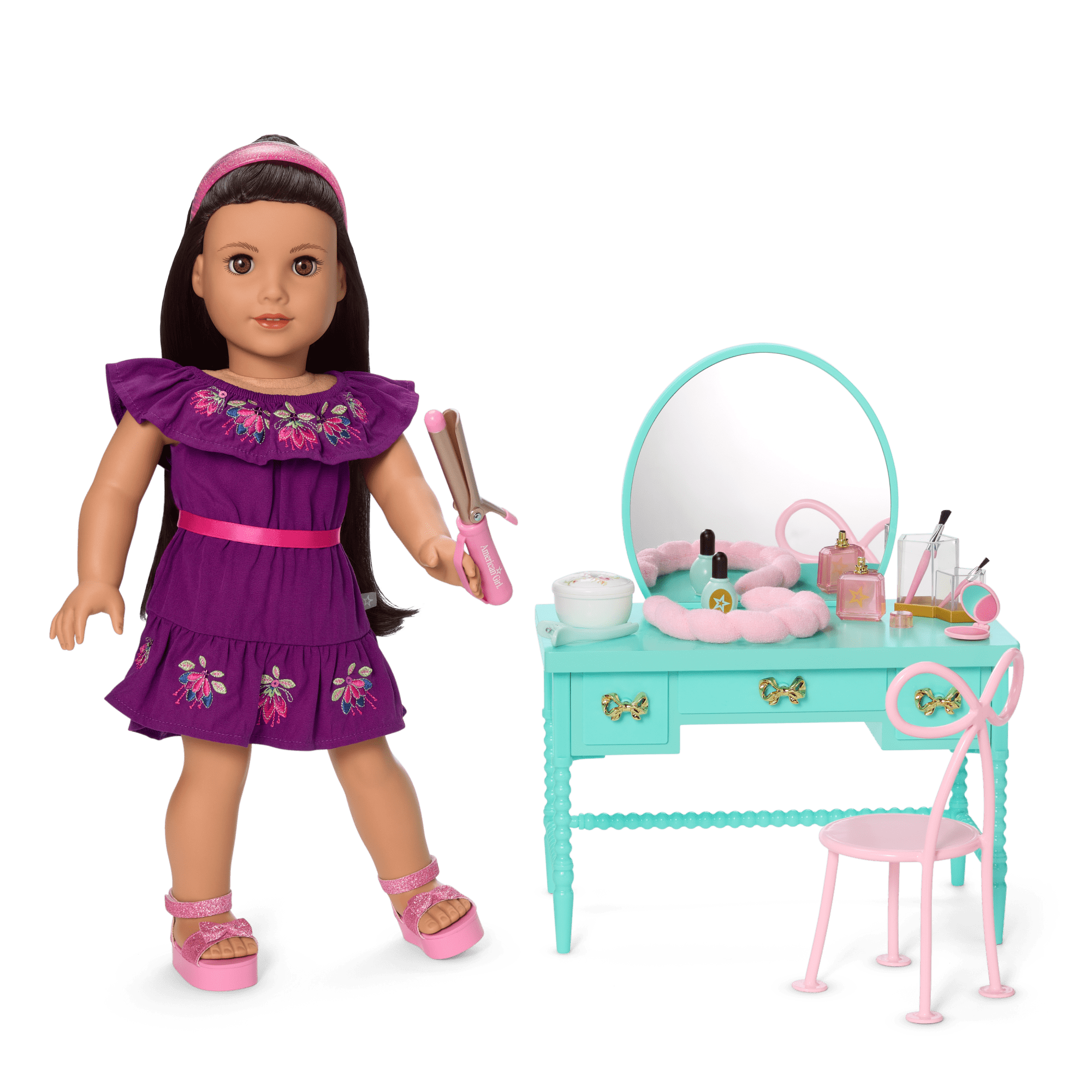 Raquel’s™ Vintage Vanity for 18-inch Dolls (Girl of the Year™ 2026)