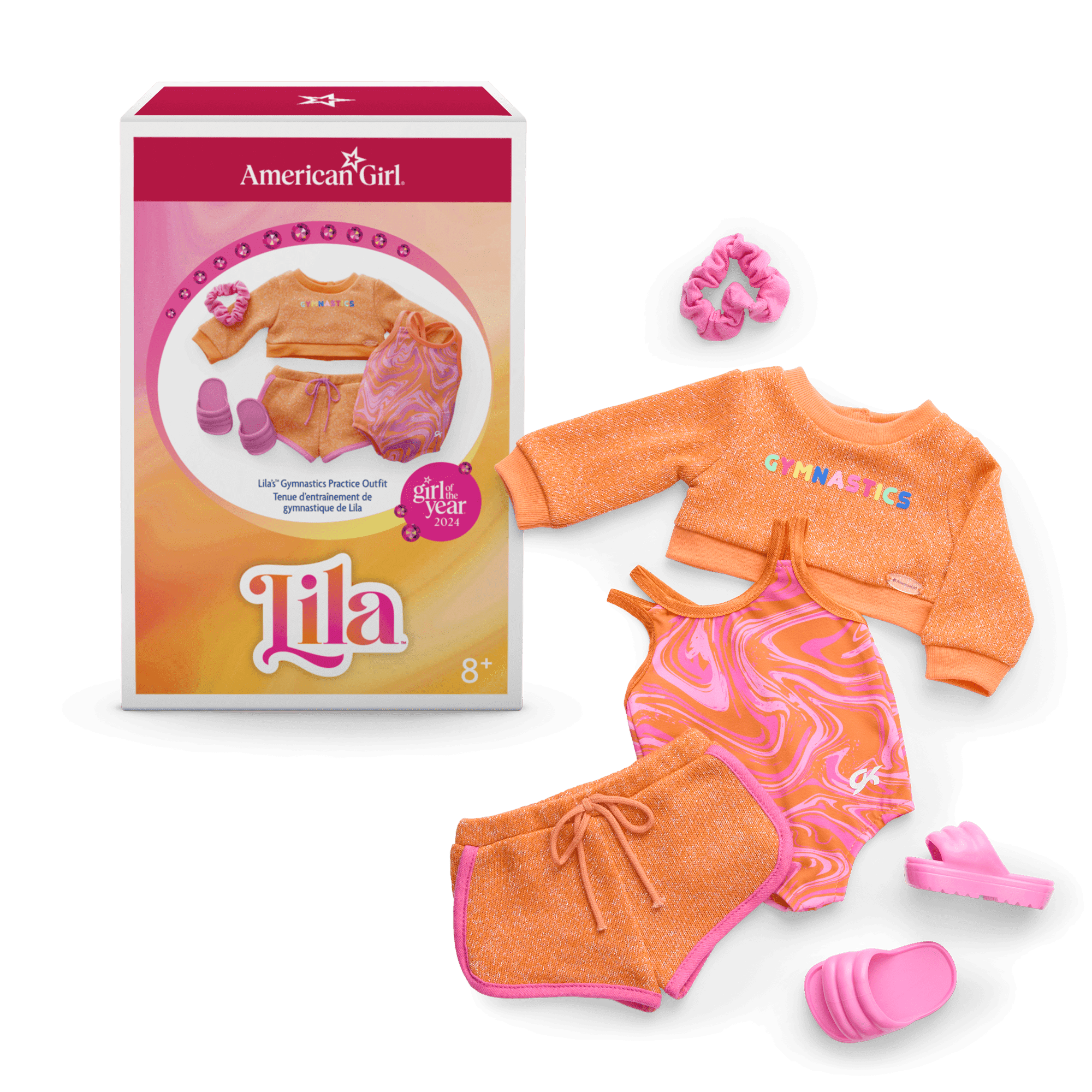 Lila's™ Gymnastics Practice Outfit for 18-inch Dolls (Girl of the Year™ 2024)