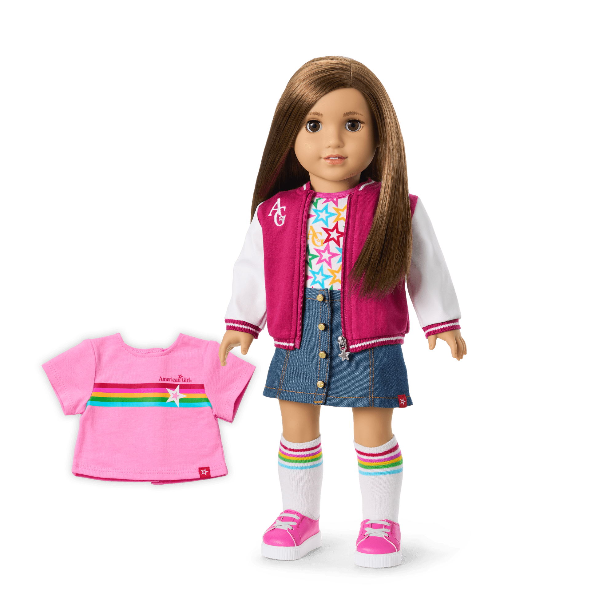 Truly Me™ 18-inch Doll #107 with straight brown hair