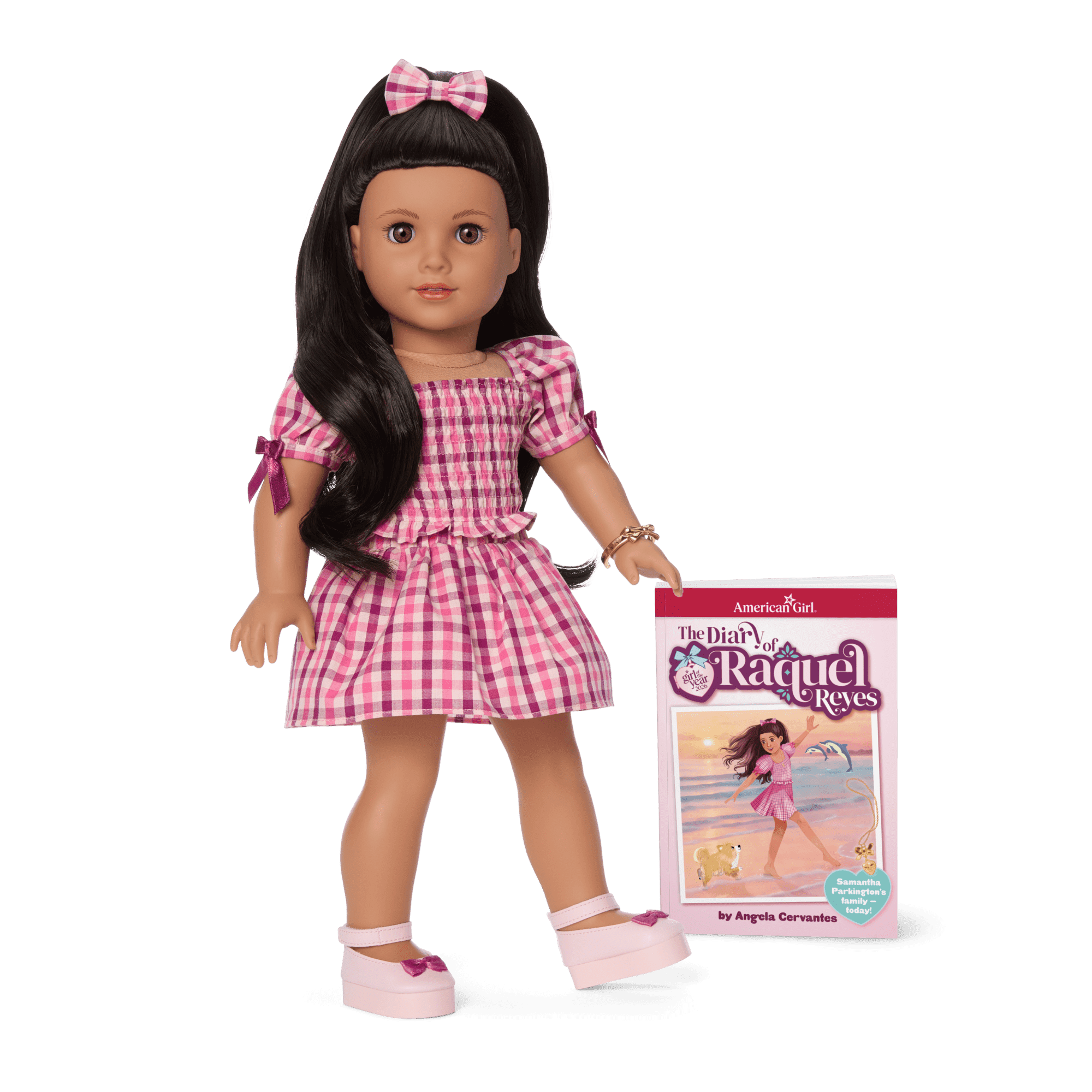 Raquel’s™ Gingham Ruffle Outfit for Girls & 18-inch Dolls + Raquel Doll (Girl of the Year™ 2026)