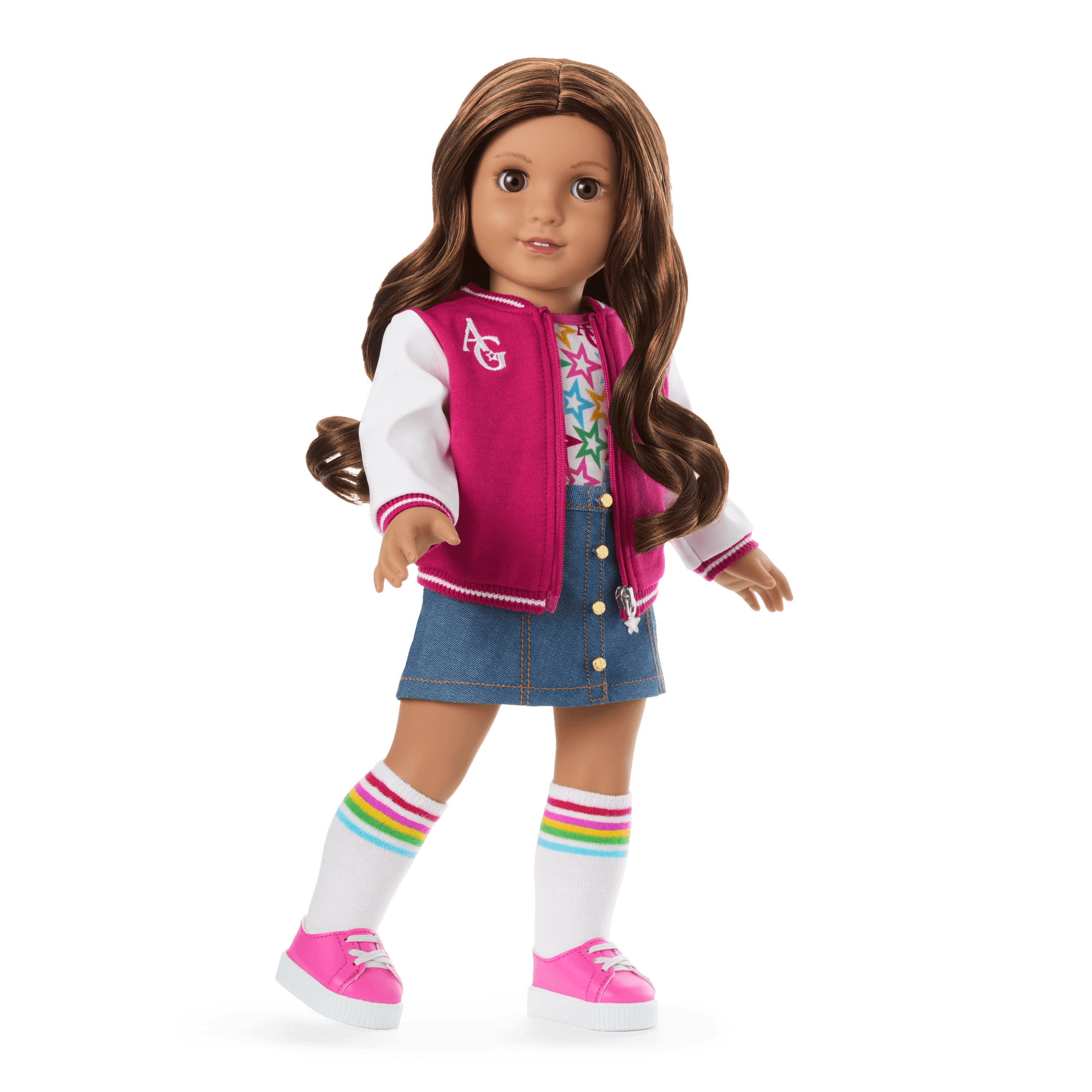 Truly Me™ 18-inch Doll #117 with wavy dark-brown hair