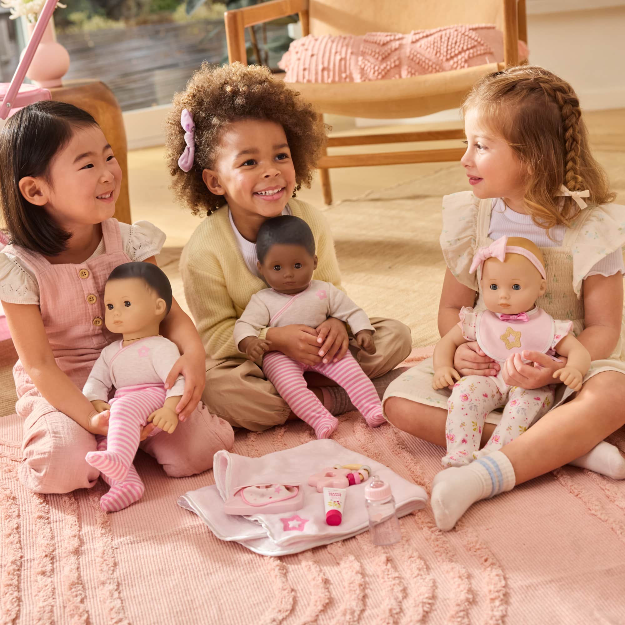 Bitty Baby® Doll #1 with black hair in Pretty Pink