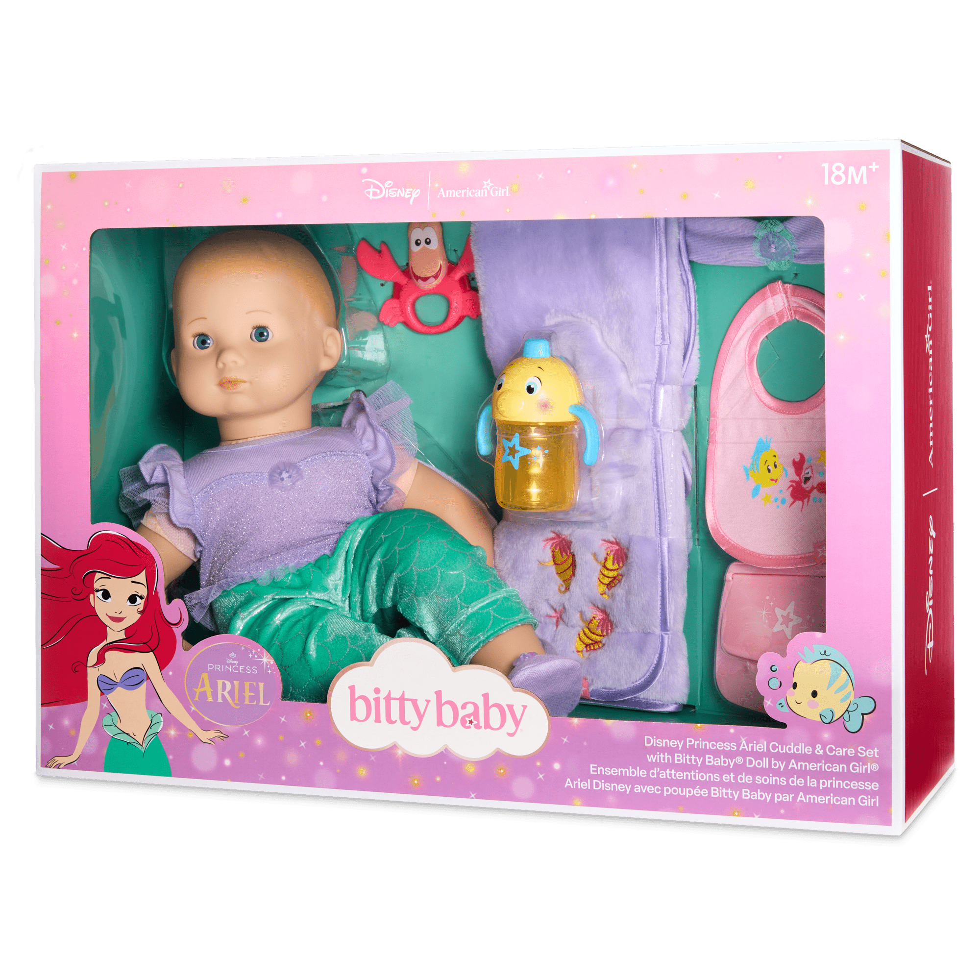 Disney Princess Ariel Cuddle & Care Set with Bitty Baby® Doll by American Girl®