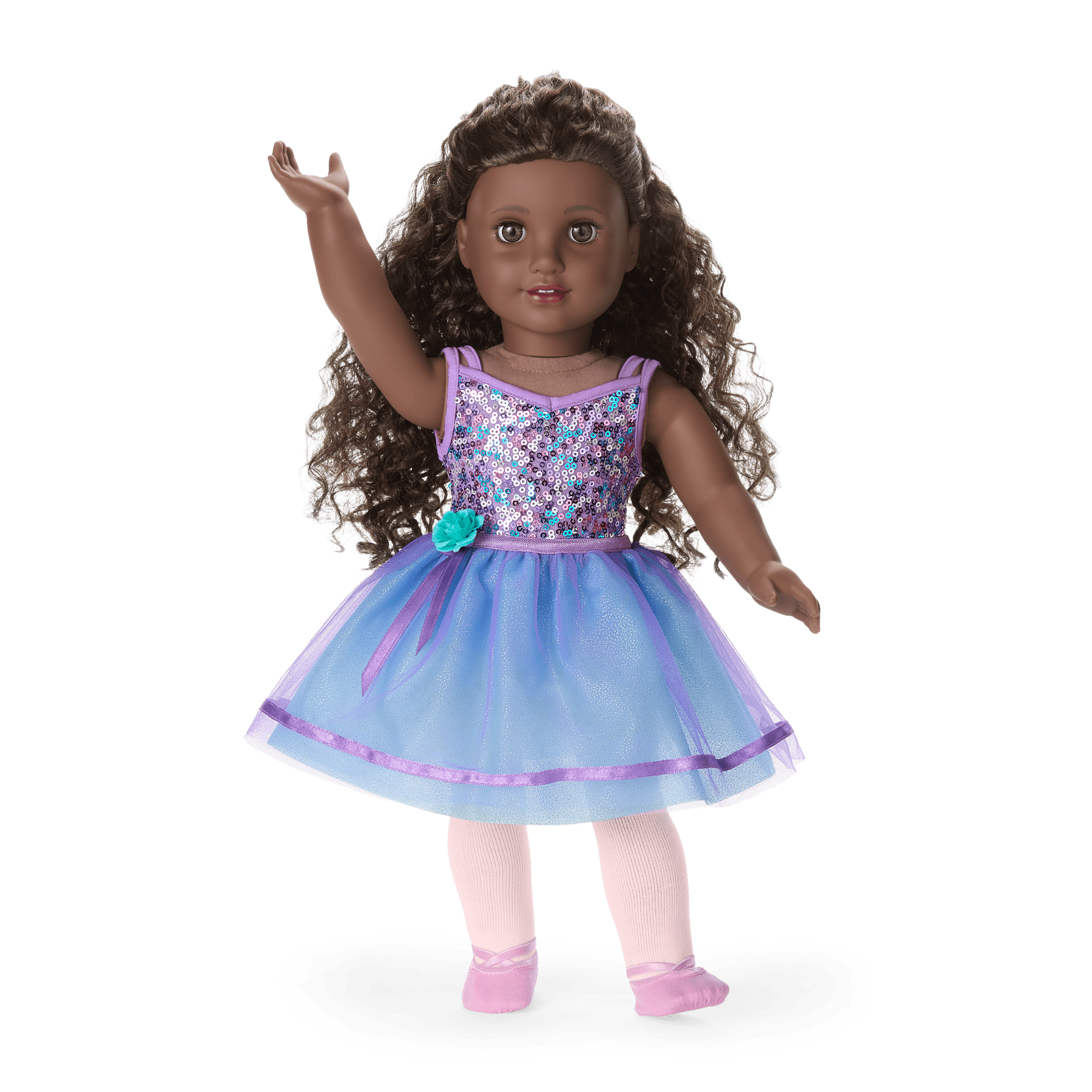 Truly Me™ #127 Doll & Dance All Day Set with curly dark-brown hair