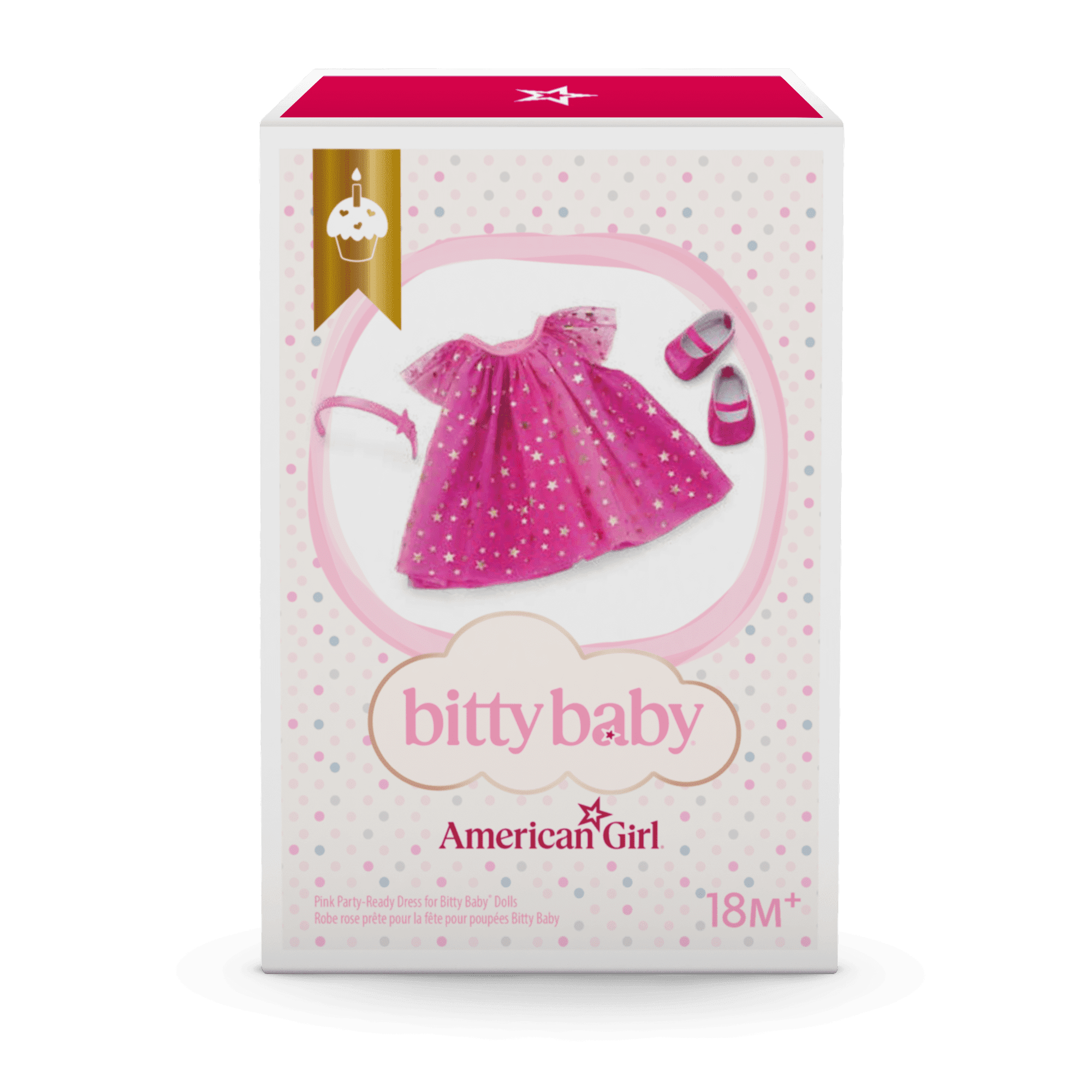 Pink Party-Ready Dress for Bitty Baby® Dolls