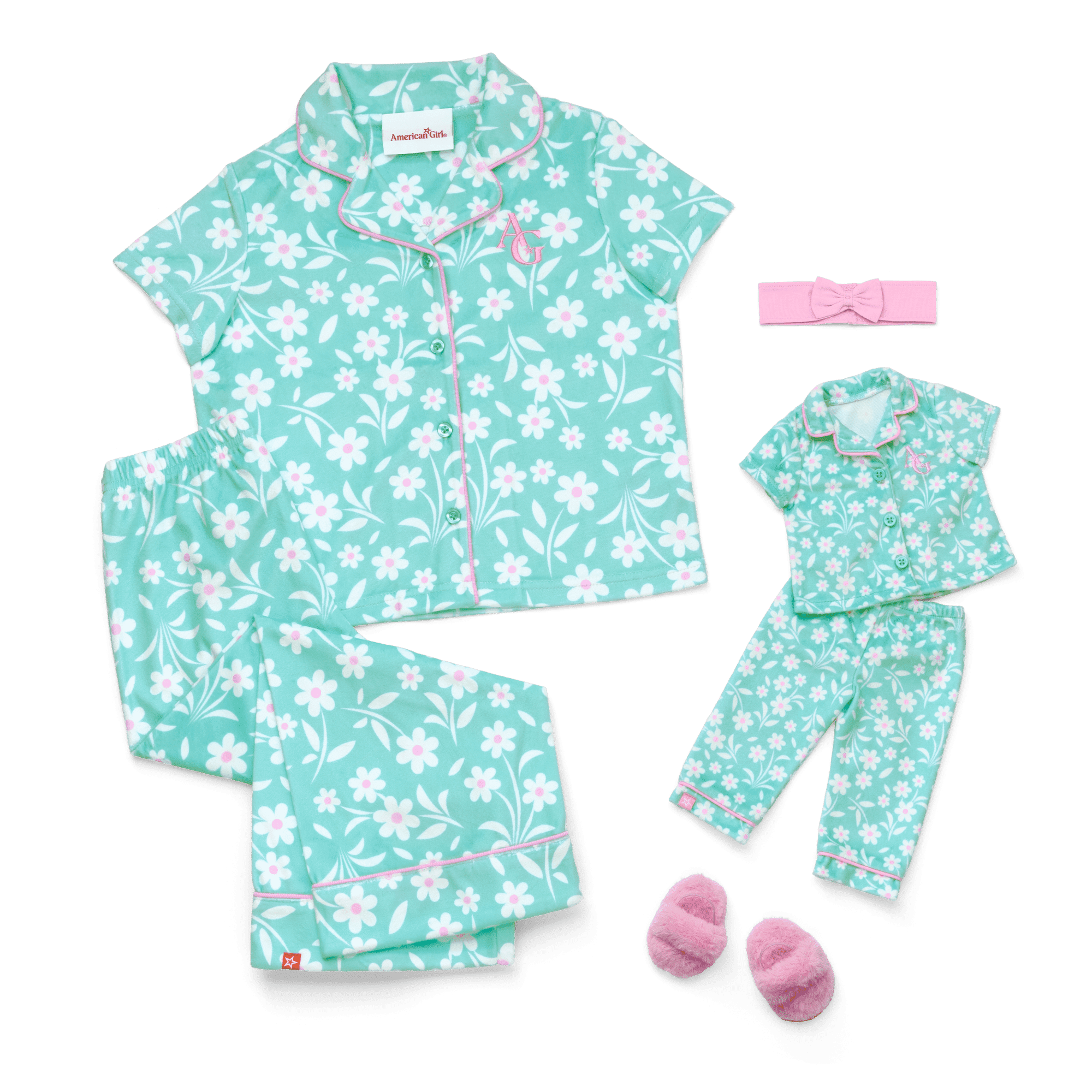 Flower Fun PJs for Girls & 18-inch Dolls