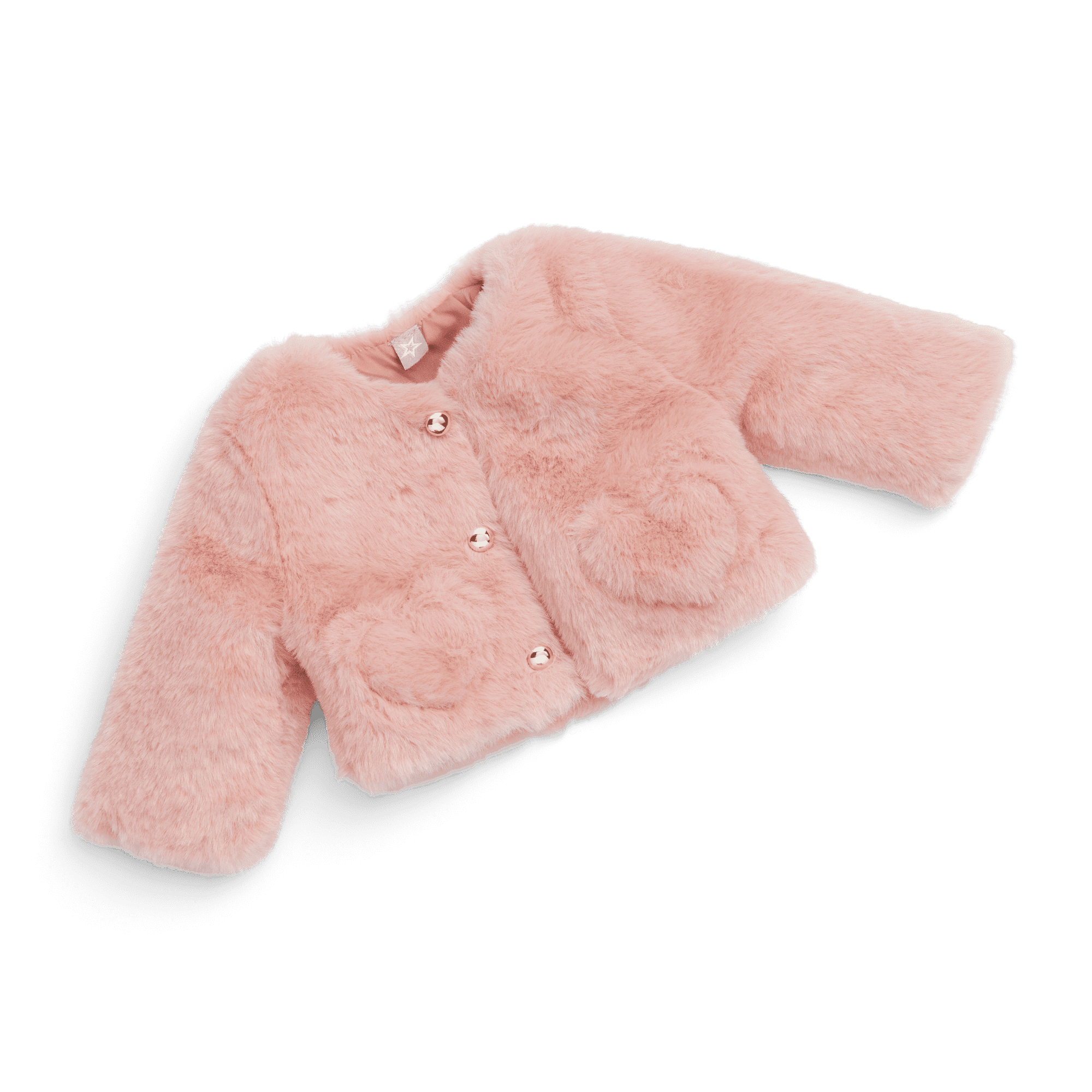 American Girl® x J.Crew Pink Faux-Fur Jacket for 18-inch Dolls