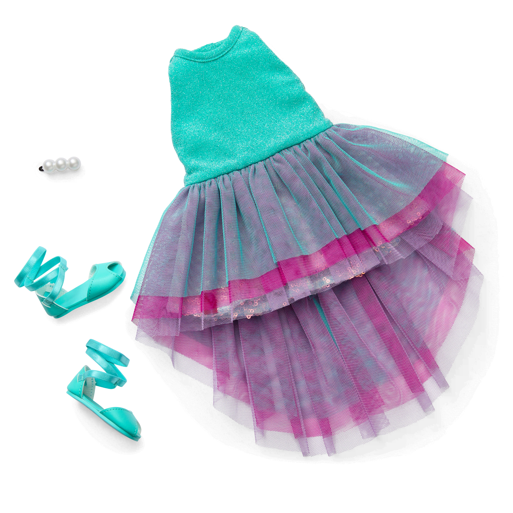 Glam Shimmering Ocean Outfit for 18-inch Dolls