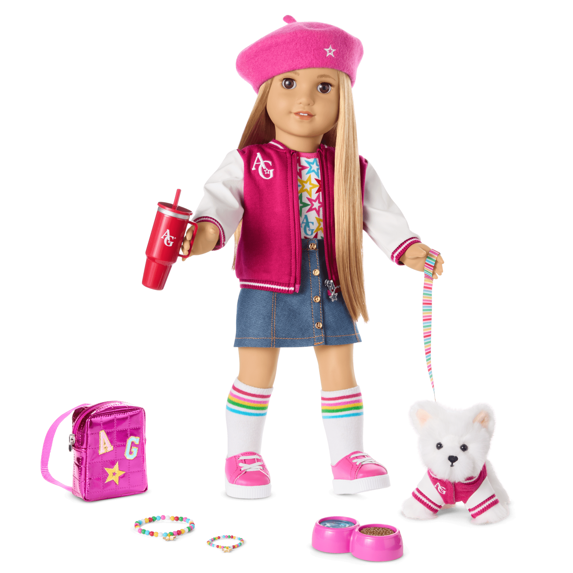 Truly Me™ 18-inch Doll #131, Puppy, Mini Backpack & Accessories AG™ Star Squad Bundle