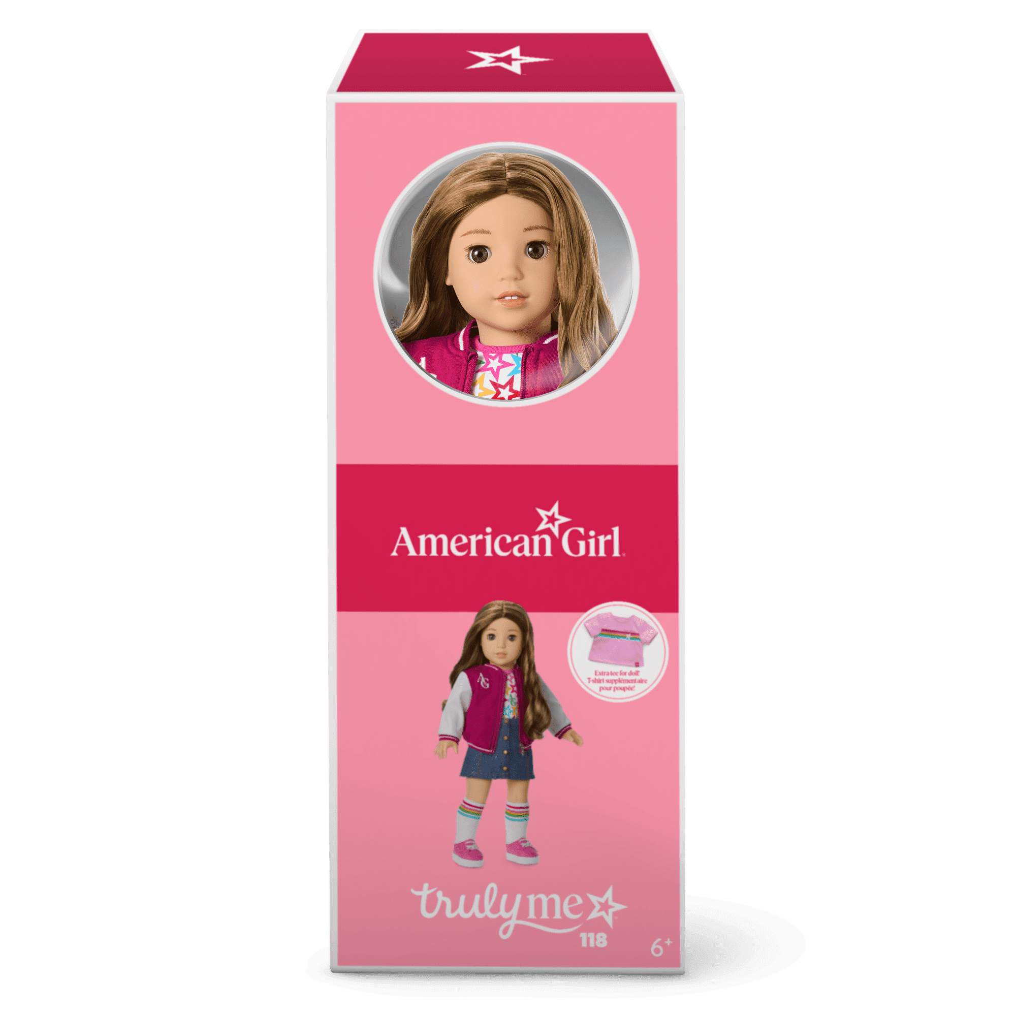 Truly Me™ 18-inch Doll #118 with curly caramel hair