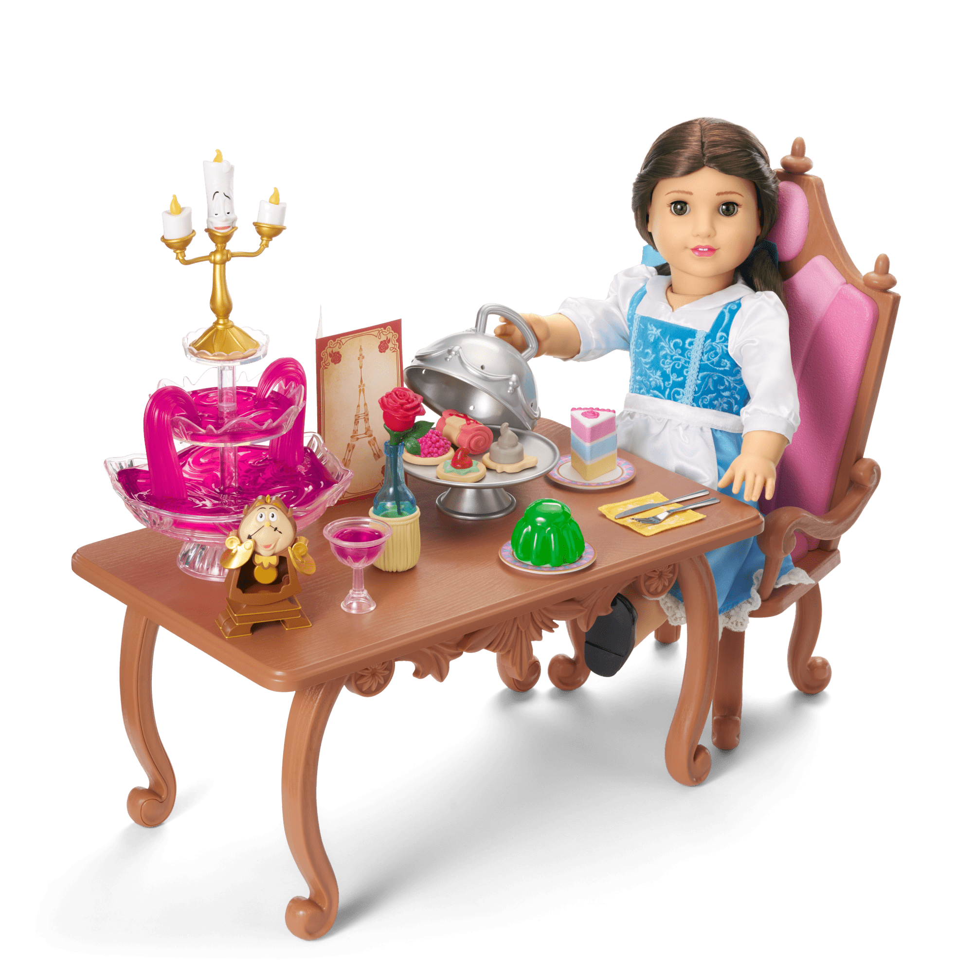Disney Princess Belle Enchanted Castle Dining Set & Friends for 18-inch Dolls by American Girl®