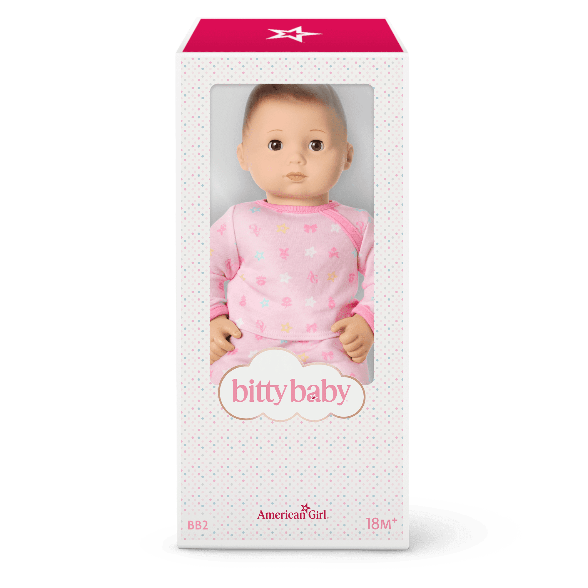 Bitty Baby® Doll #2 with brown hair in Pastel
