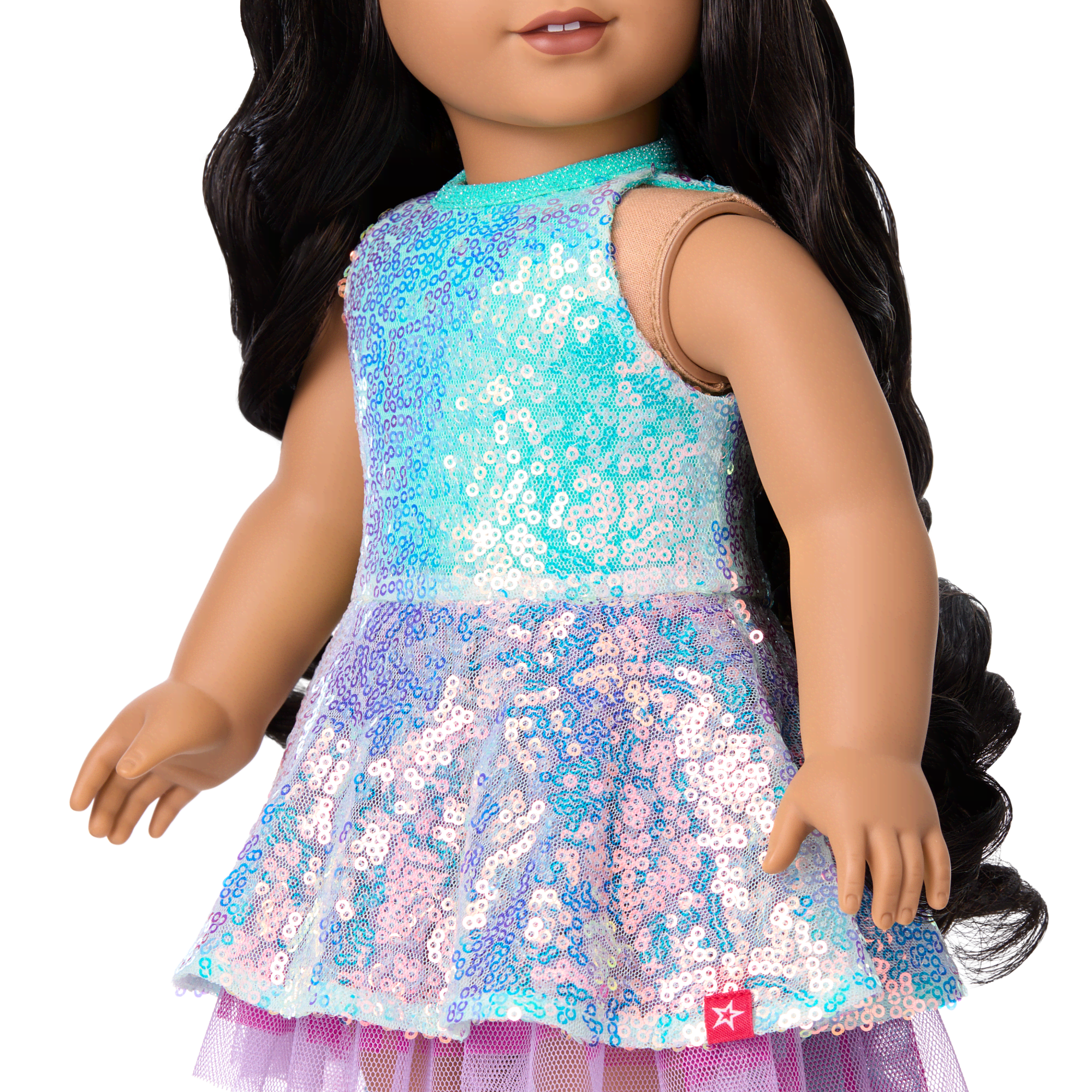 Glam Shimmering Ocean Outfit & Shimmering Sea Turtle Backpack & Accessory Set Bundle