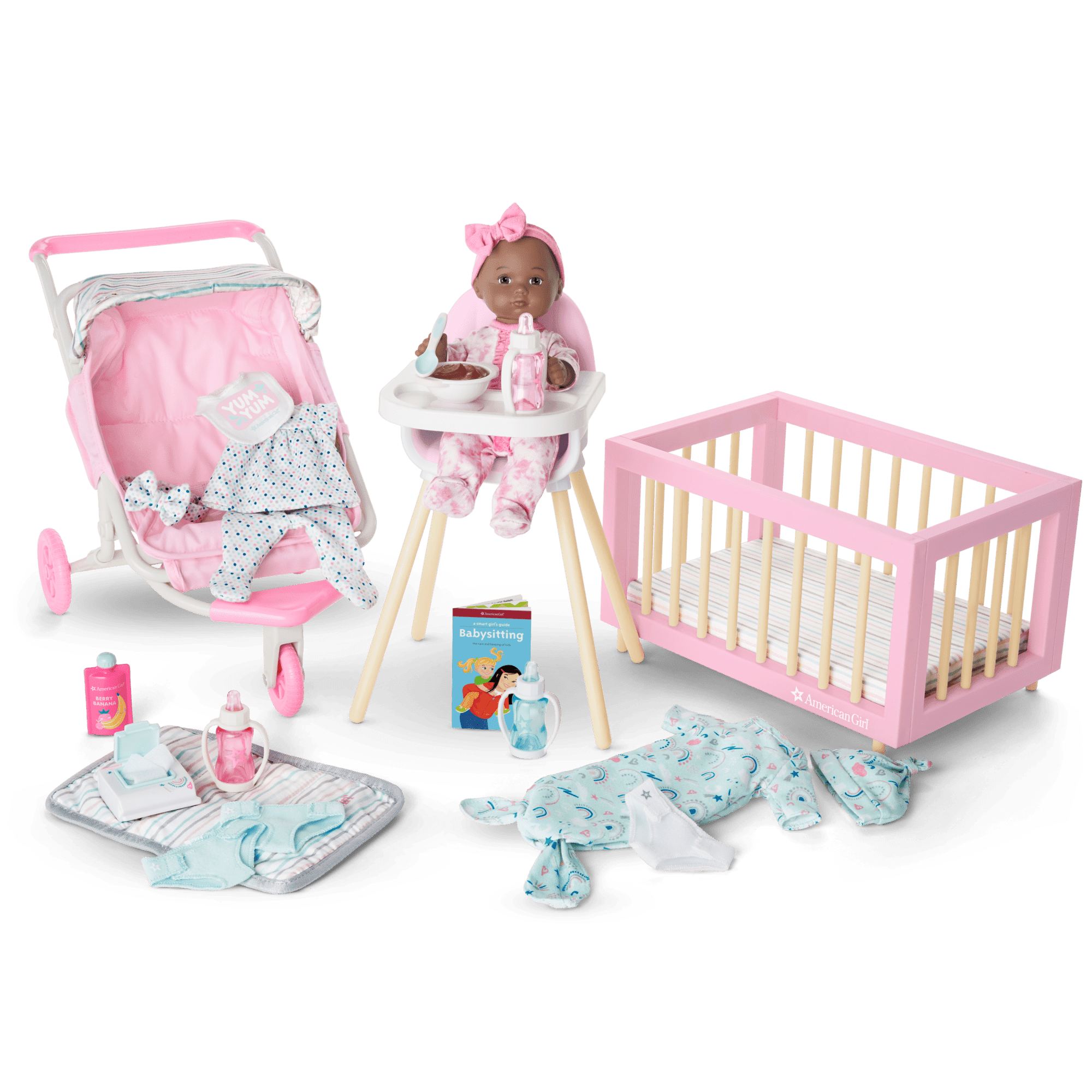 Little Bitty Baby™ Layette & High Chair Set for 7.75-inch Dolls