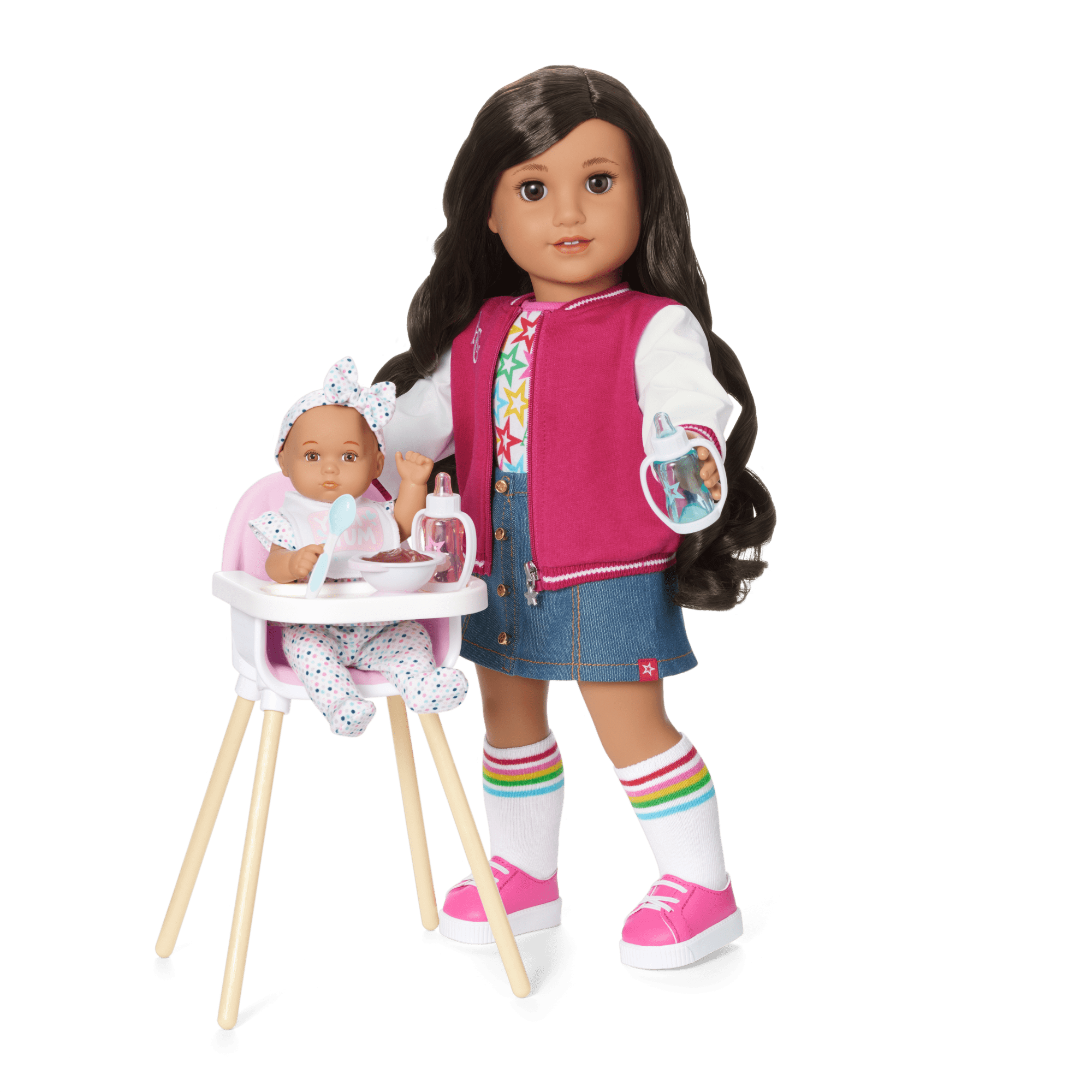 Little Bitty Baby™ Layette & High Chair Set for 7.75-inch Dolls