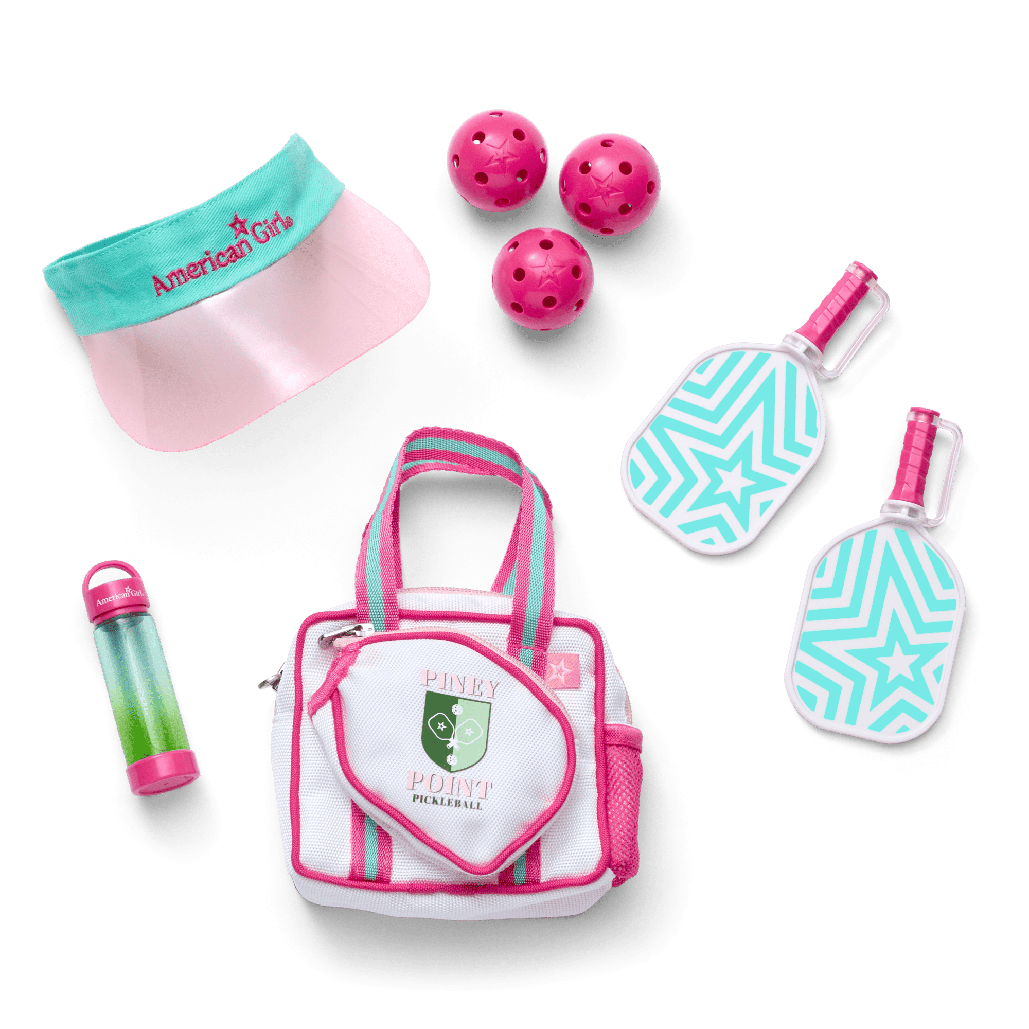 Raquel's™ Pickleball Bag & Paddle Set for 18-inch Dolls (Girl of the Year™ 2026)