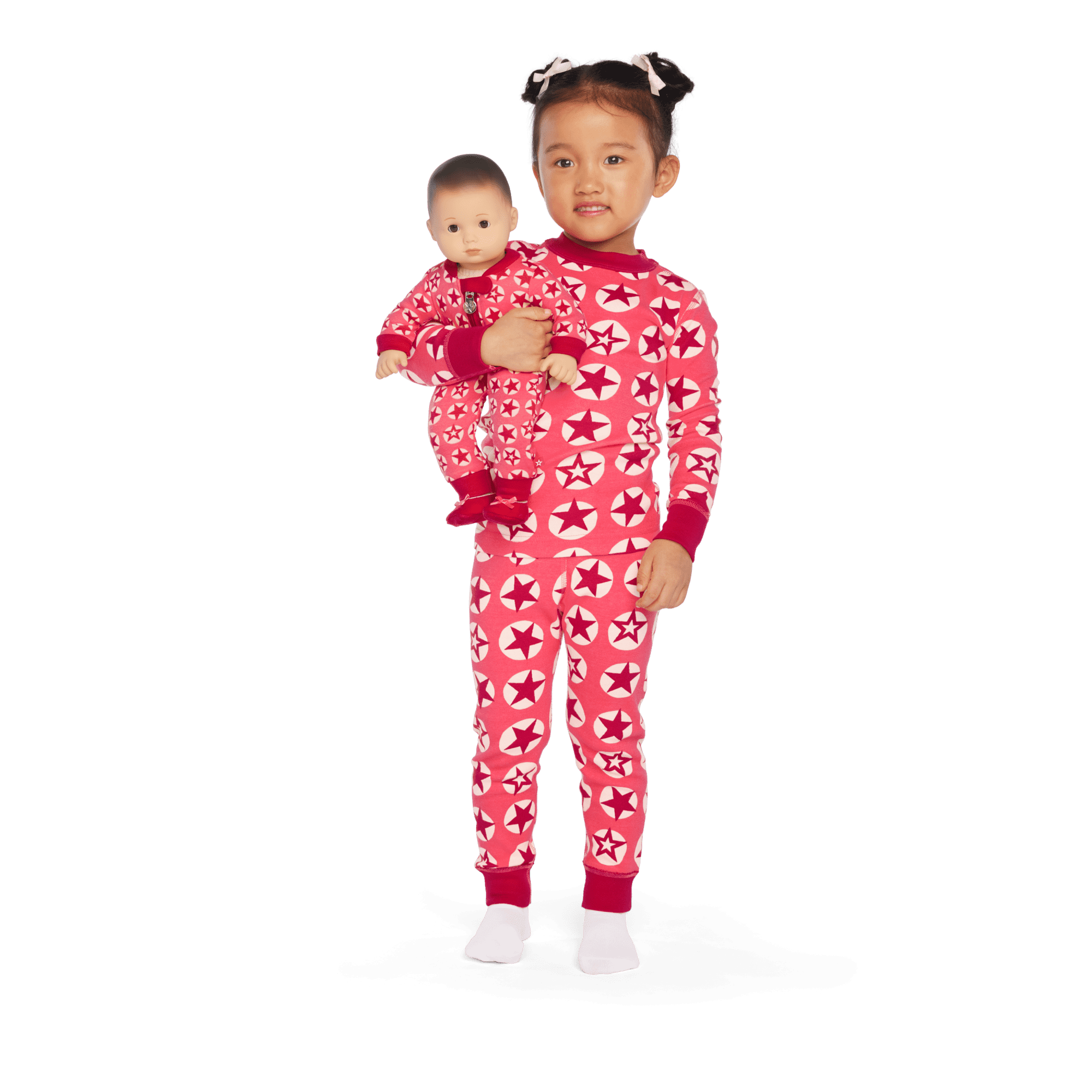 American Girl® x Hanna Andersson Berry Bright Stars Pajamas for Little Girls & Bitty Baby® Dolls