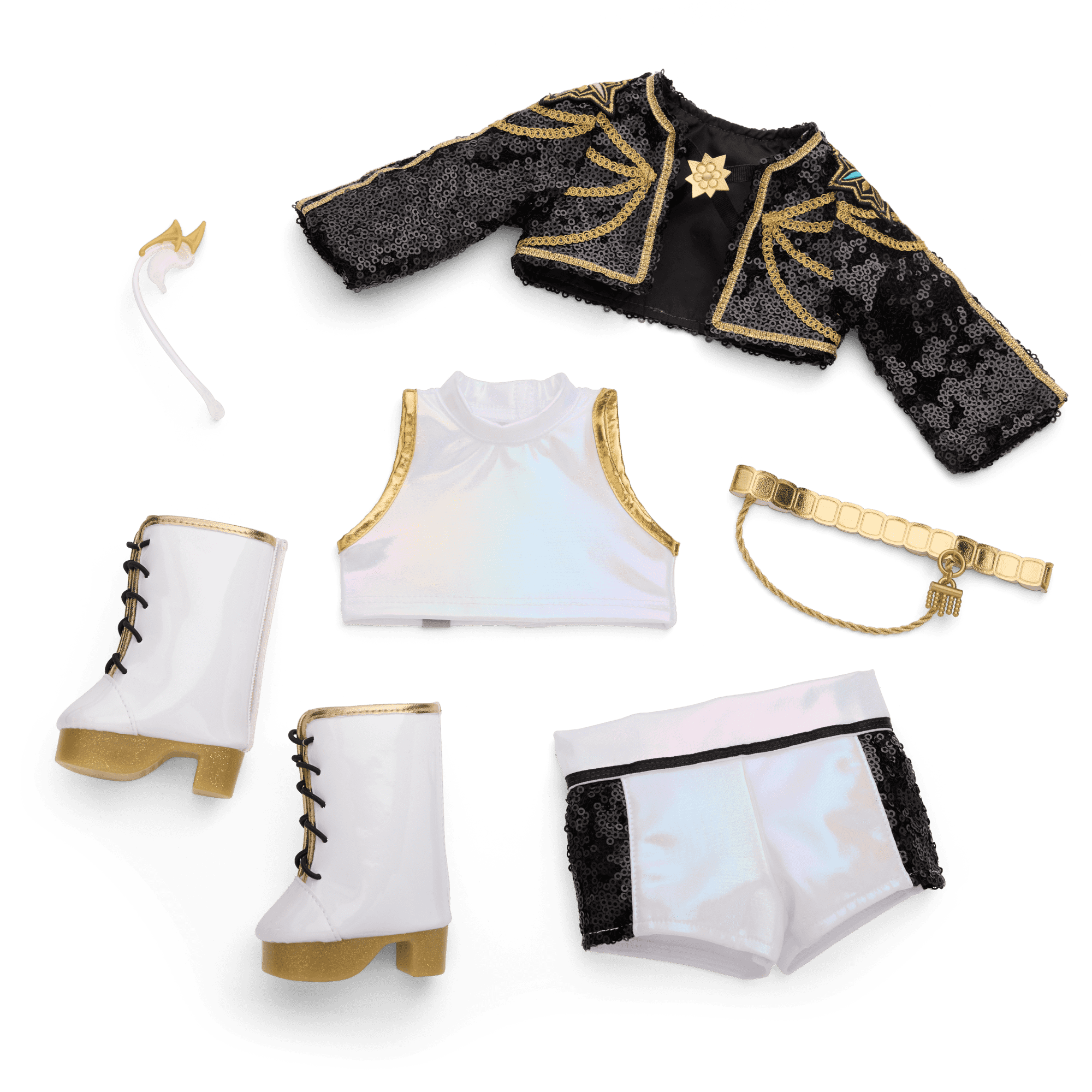 American Girl® x KPop Demon Hunters HUNTR/X Rumi “Golden Tour” Outfit for 18-inch Dolls