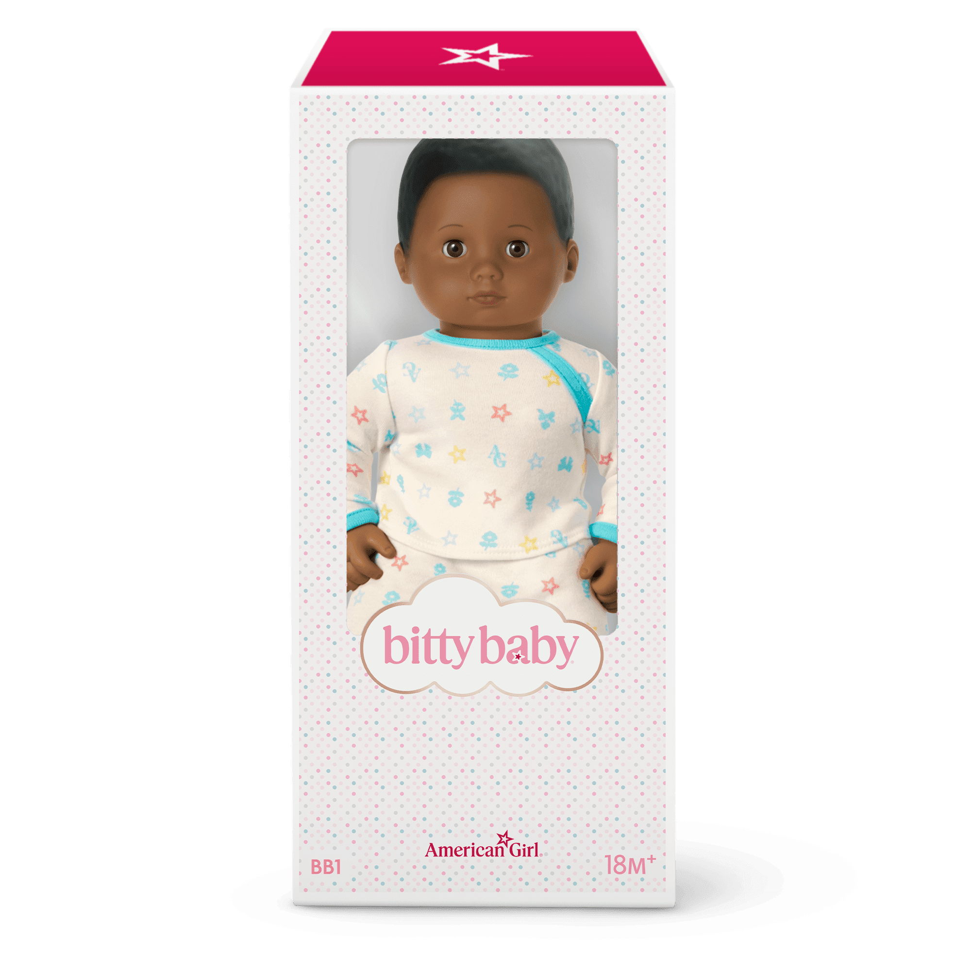 Bitty Baby® Doll #1 with black hair in Pastel Blue
