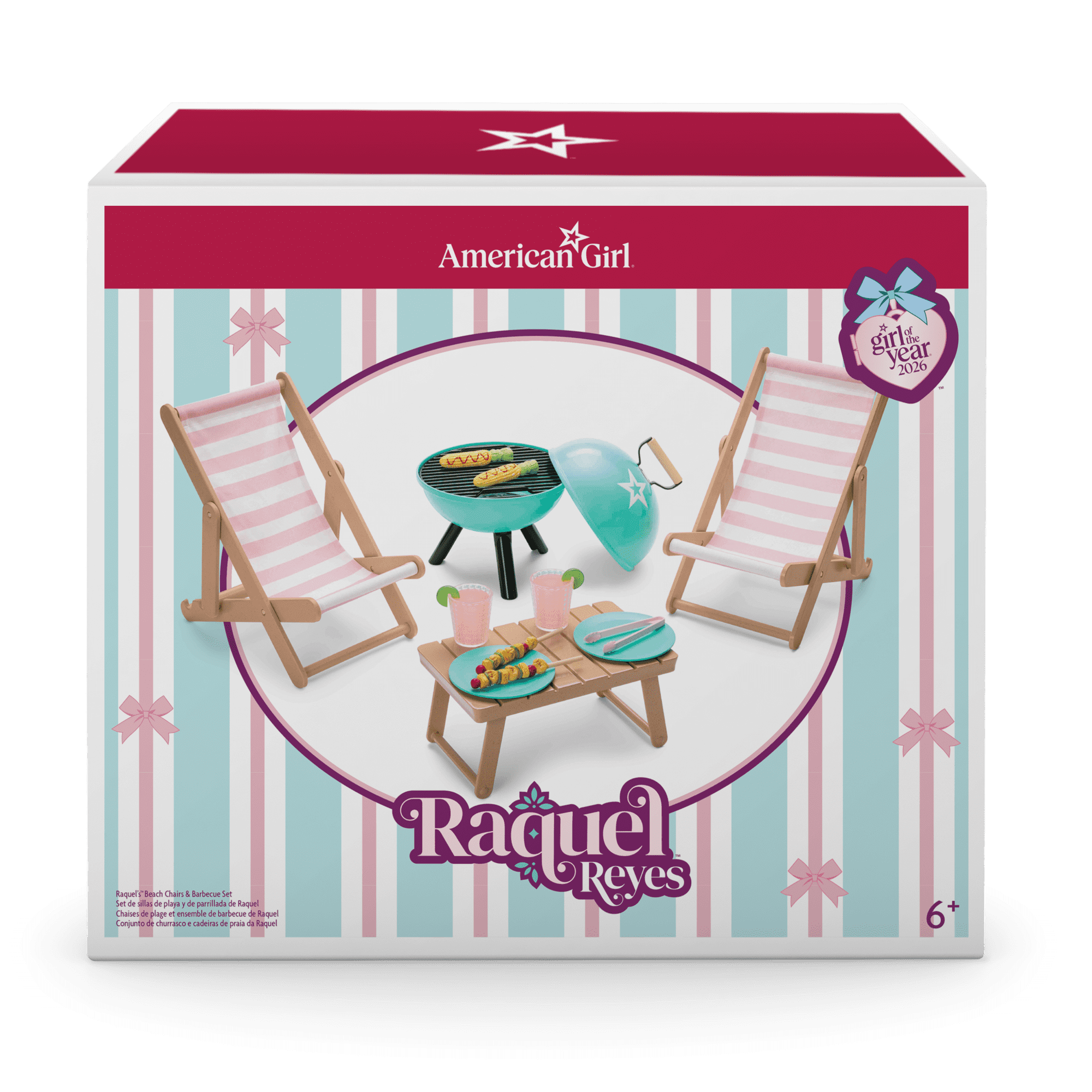 Raquel's™ Beach Chairs & Barbecue Set for 18-inch Dolls (Girl of the Year™ 2026)