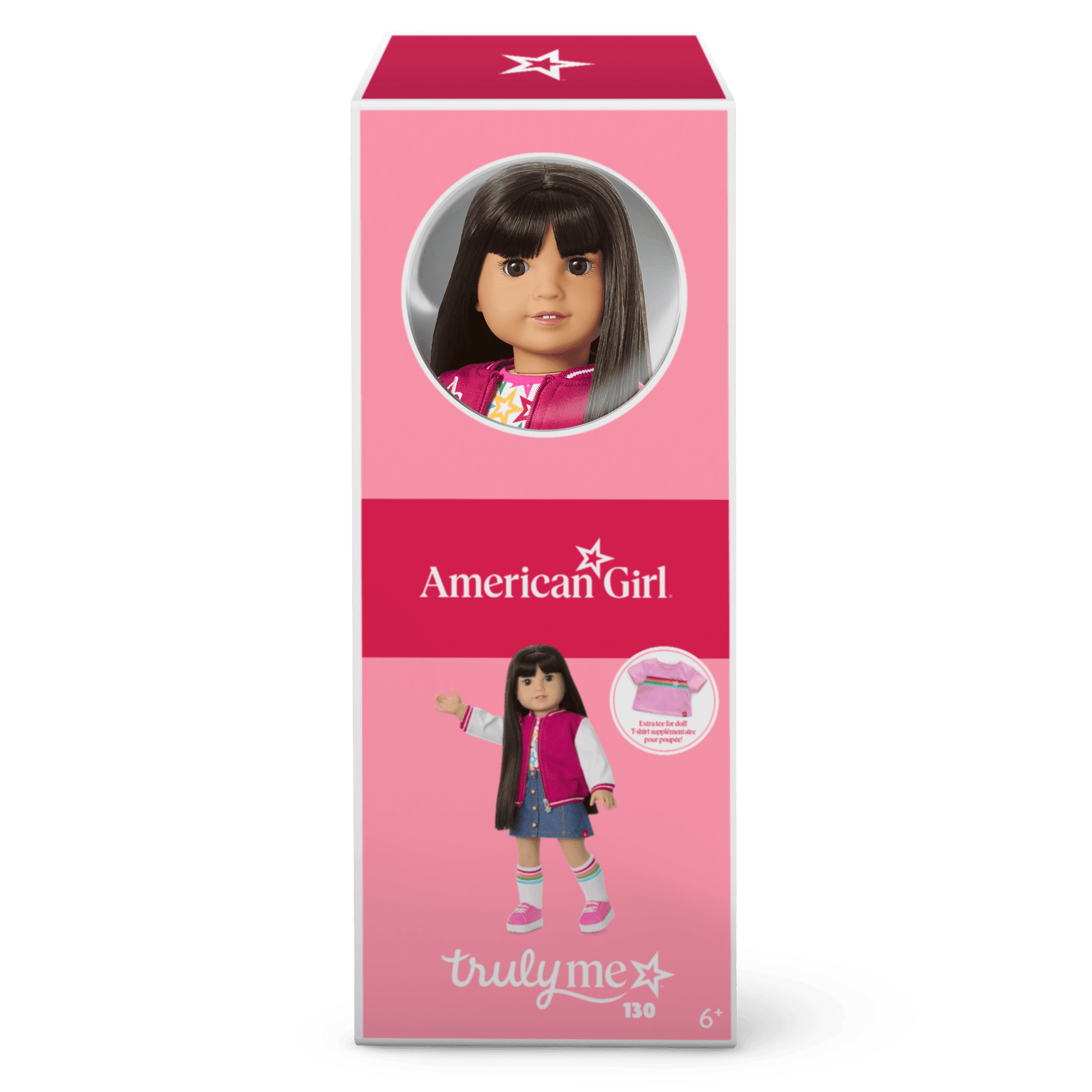 Truly Me™ 18-inch Doll #130 with straight black-brown hair