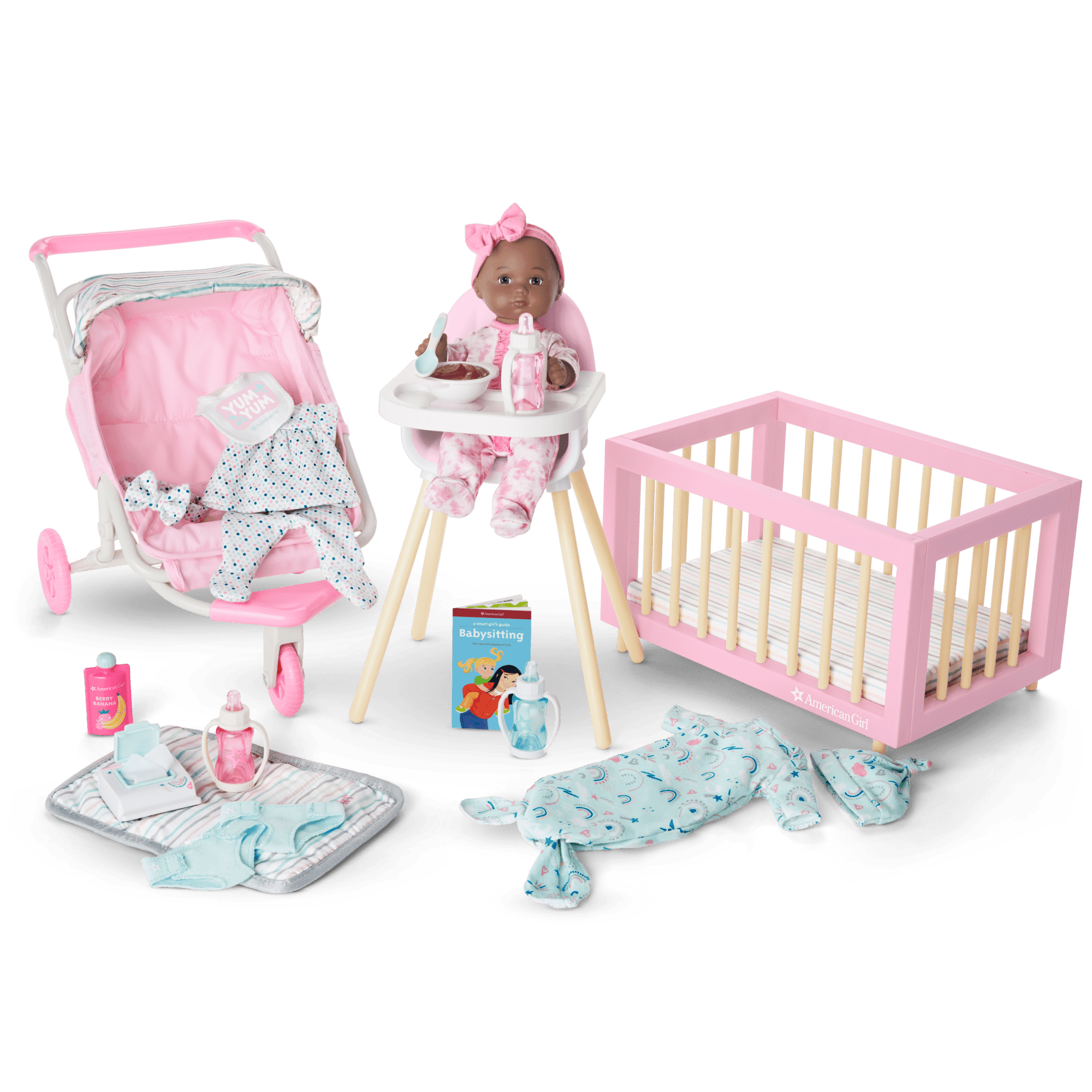 Little Bitty Baby™ Layette & High Chair Set for 7.75-inch Dolls
