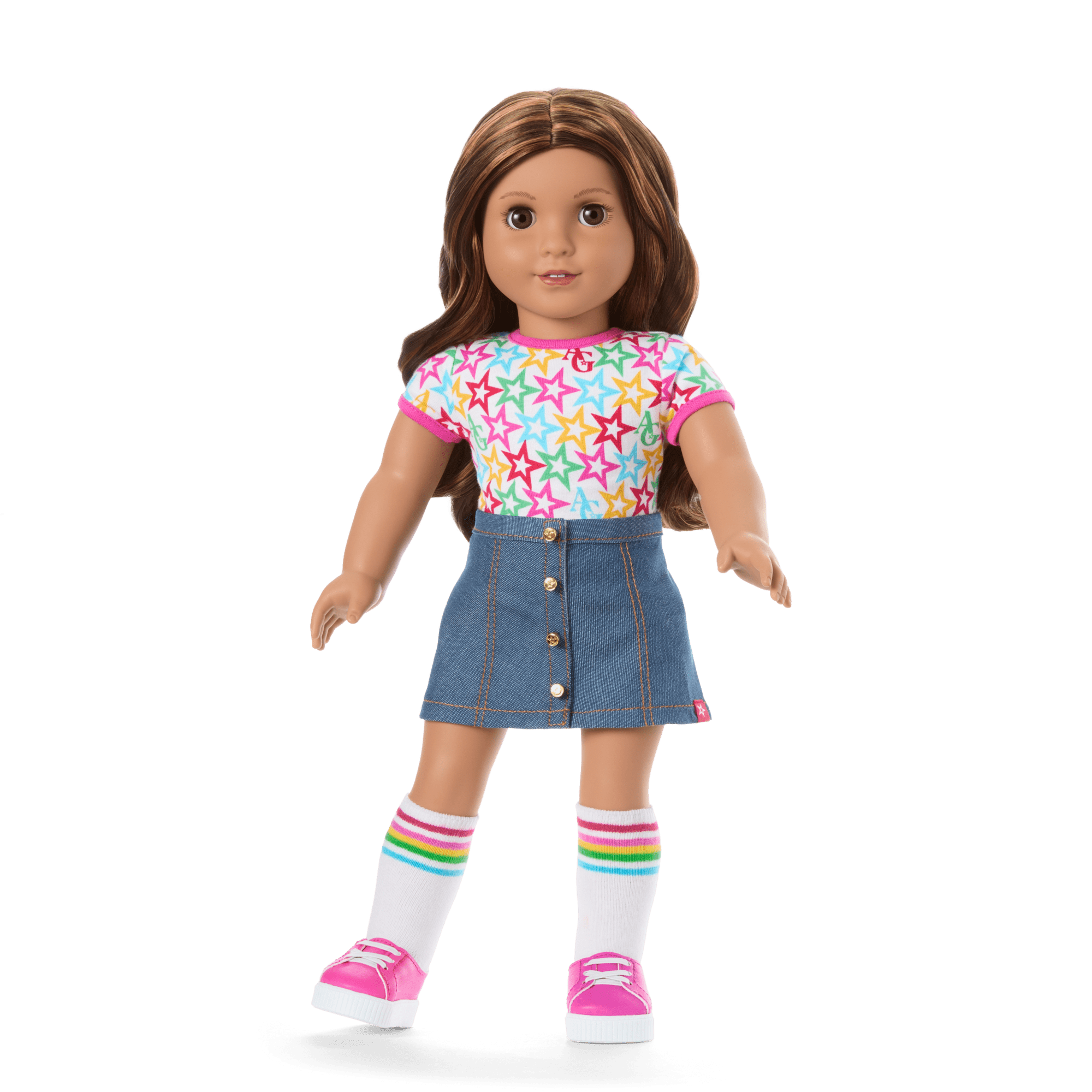 Truly Me™ 18-inch Doll #117 with wavy dark-brown hair