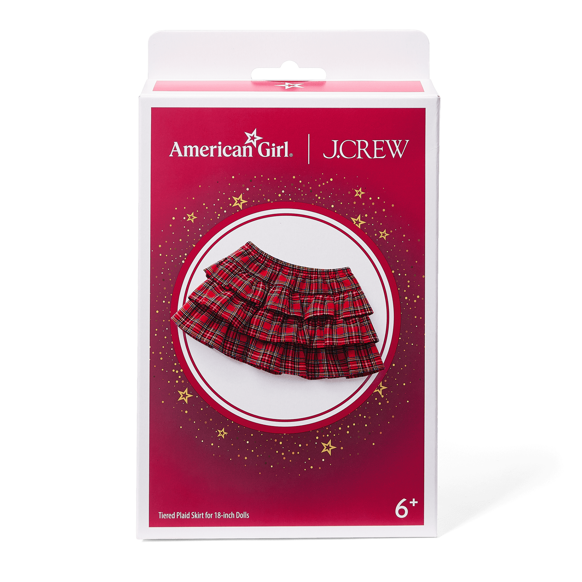 American Girl® x J.Crew Tiered Plaid Skirt for 18-inch Dolls